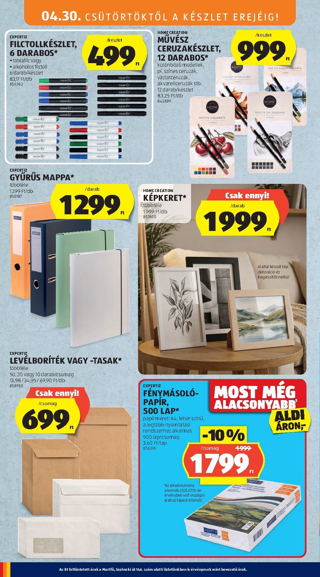 aldi - Aldi - Középső sor termékei hirdetmény a következő hétre csütörtöktől 2026.04.30.-tól szerdától 2026.05.06.-ig - page: 12