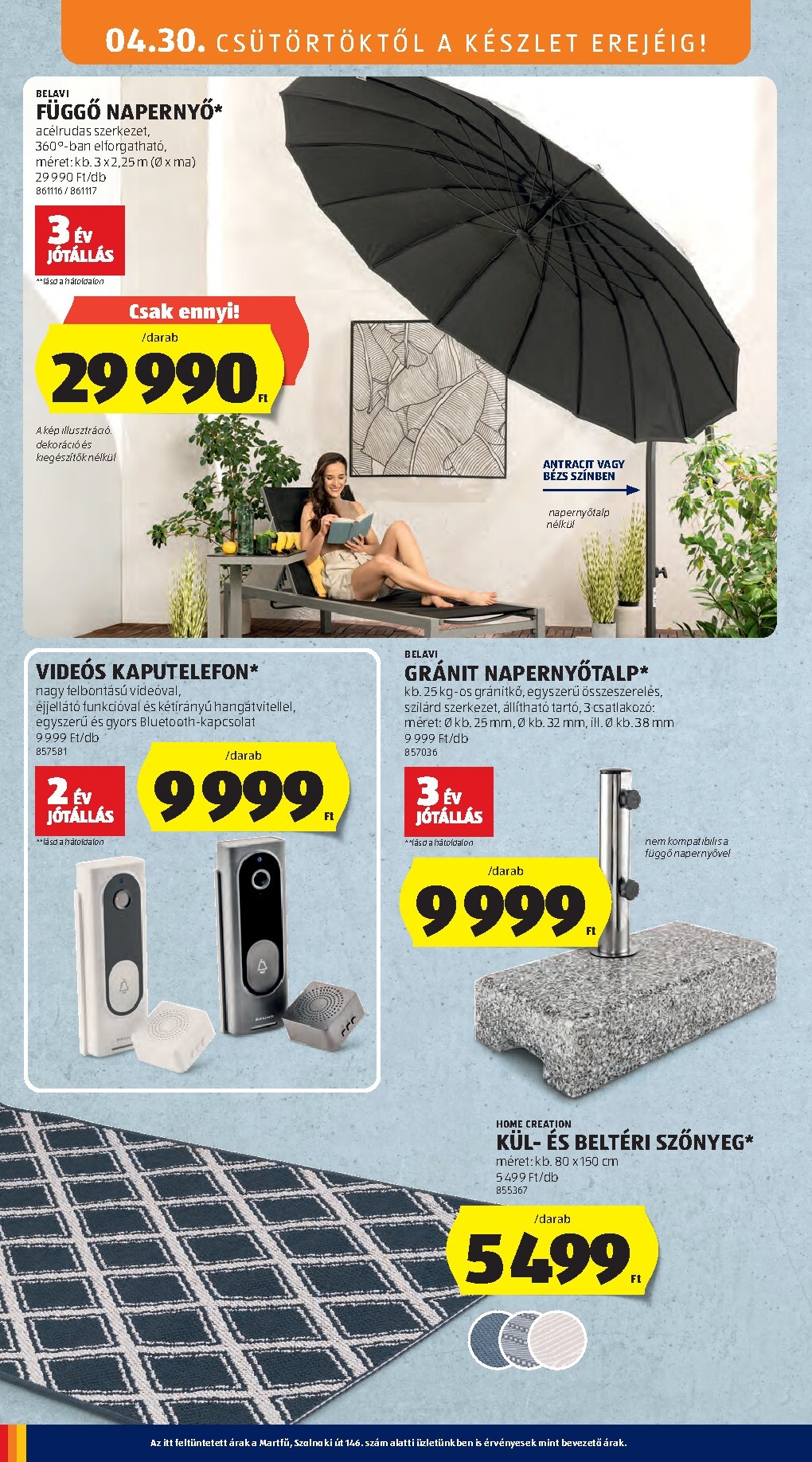 aldi - Aldi - Középső sor termékei hirdetmény a következő hétre csütörtöktől 2026.04.30.-tól szerdától 2026.05.06.-ig - page: 4