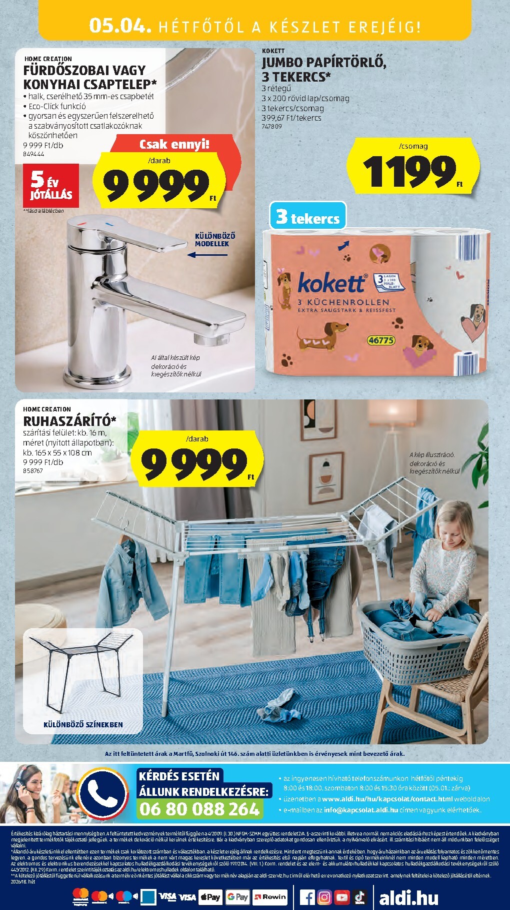 aldi - Aldi - Középső sor termékei hirdetmény a következő hétre csütörtöktől 2026.04.30.-tól szerdától 2026.05.06.-ig - page: 20