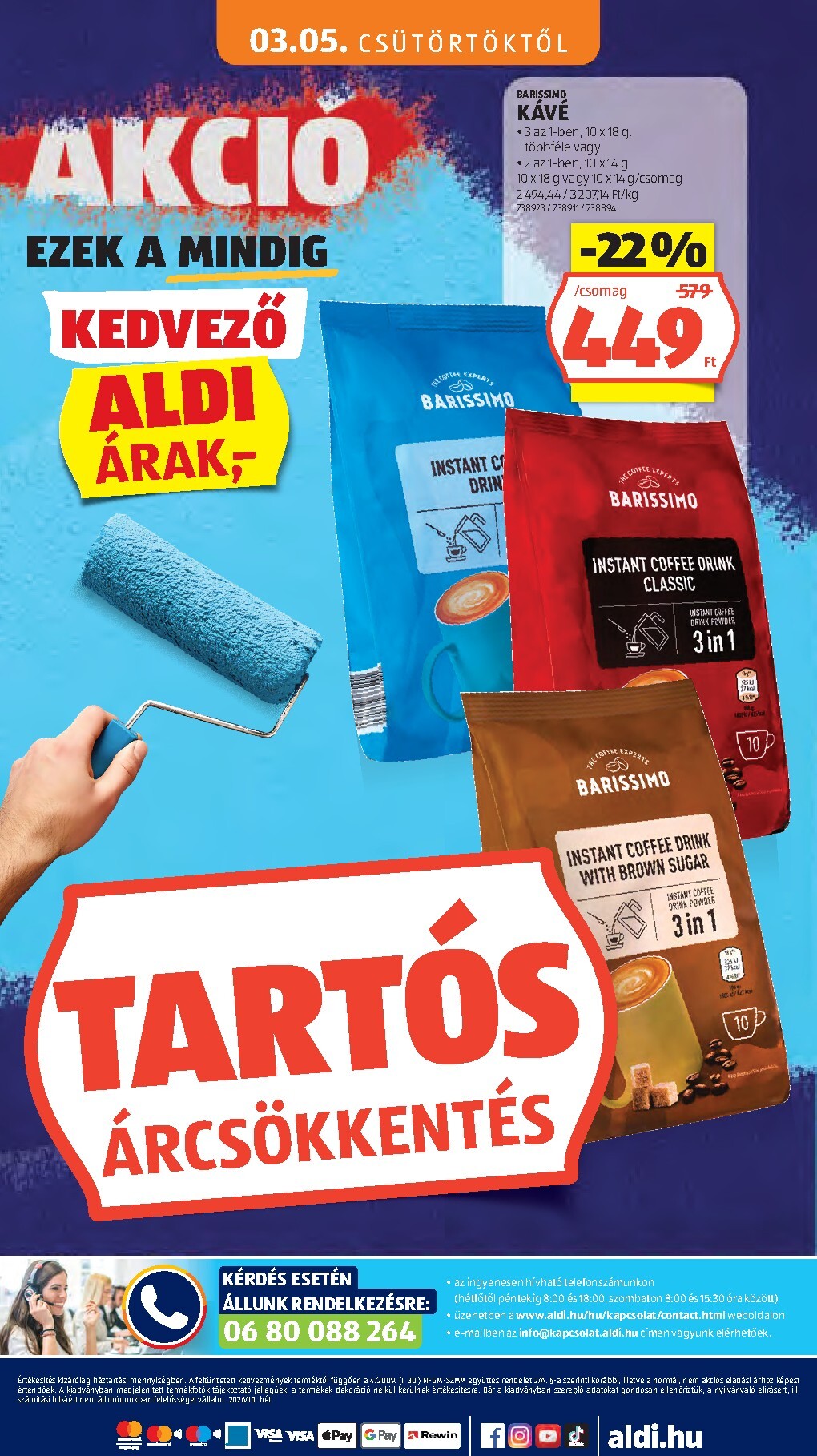 aldi - Aktuális Aldi - Tartós árcsökkentés flyer szórólap érvényes csütörtöktől 2026.03.05.-től vasárnaptól 2026.05.31.-ig - page: 32