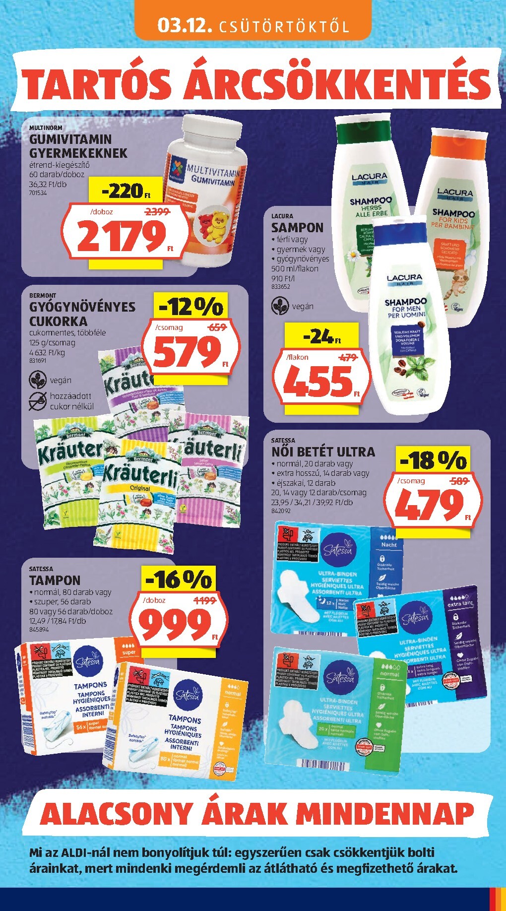 aldi - Aktuális Aldi - Tartós árcsökkentés flyer szórólap érvényes csütörtöktől 2026.03.05.-től vasárnaptól 2026.05.31.-ig - page: 51