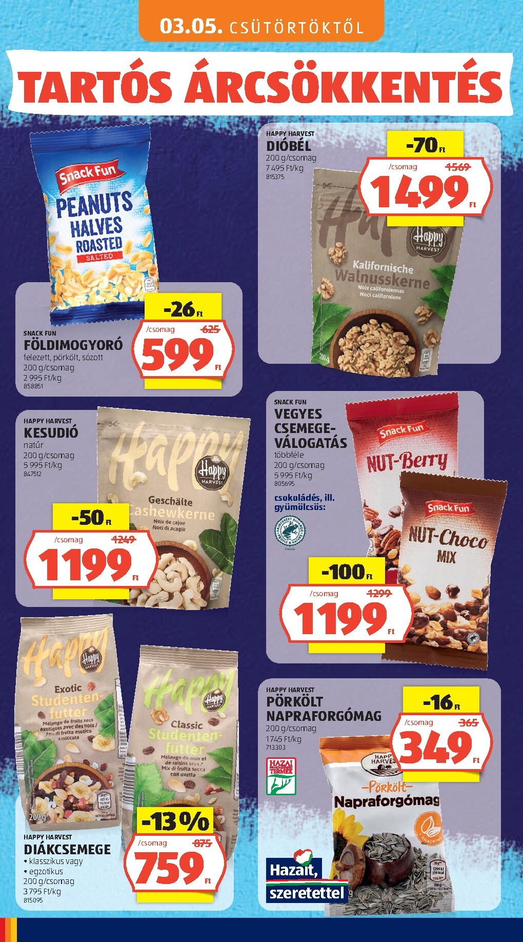 aldi - Aktuális Aldi - Tartós árcsökkentés flyer szórólap érvényes csütörtöktől 2026.03.05.-től vasárnaptól 2026.05.31.-ig - page: 16