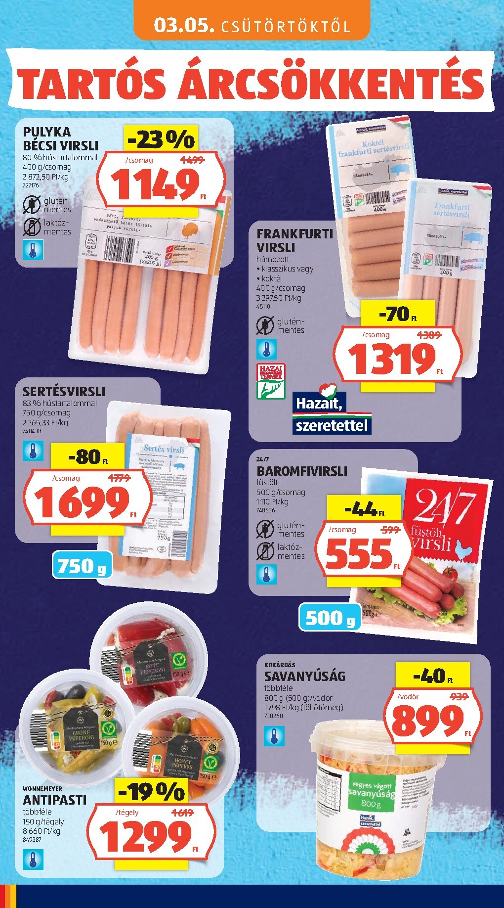 aldi - Aktuális Aldi - Tartós árcsökkentés flyer szórólap érvényes csütörtöktől 2026.03.05.-től vasárnaptól 2026.05.31.-ig - page: 8