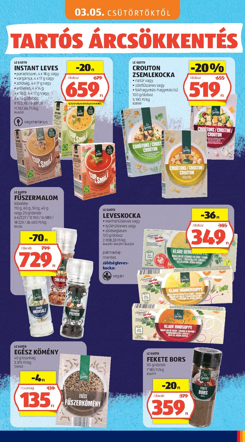 aldi - Aktuális Aldi - Tartós árcsökkentés flyer szórólap érvényes csütörtöktől 2026.03.05.-től vasárnaptól 2026.05.31.-ig - page: 23