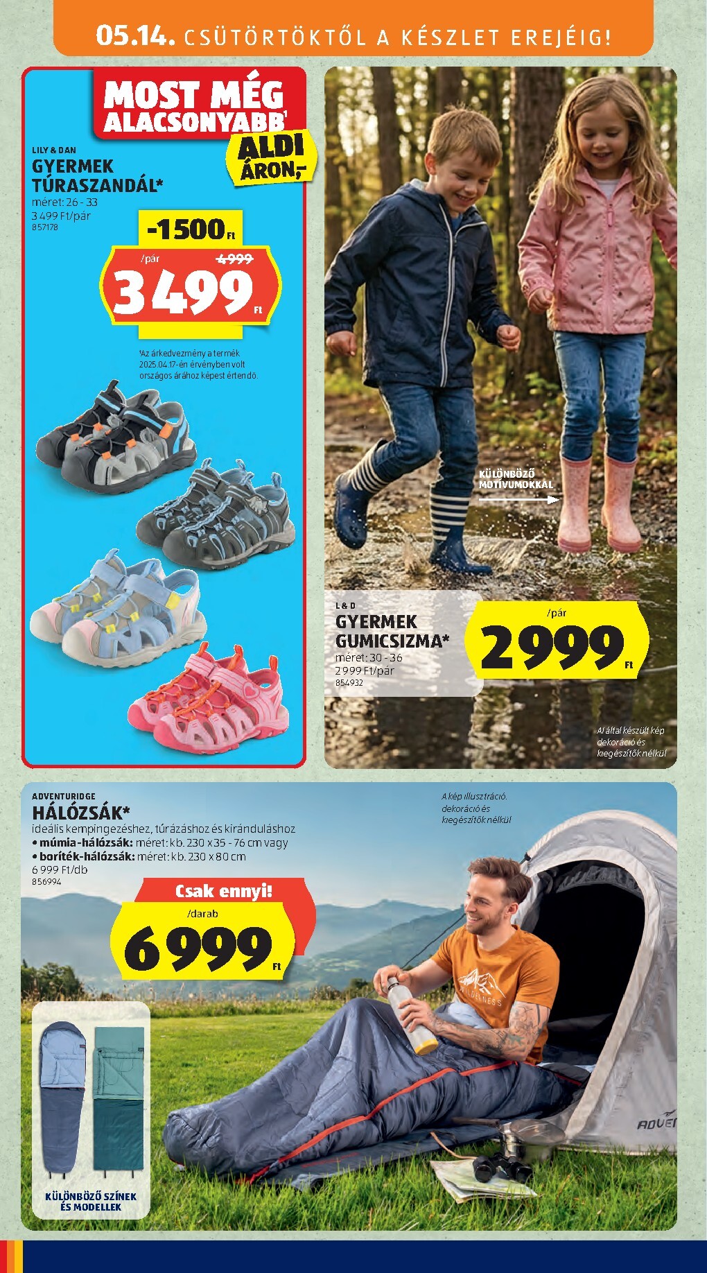 aldi - Aldi - Középső sor termékei hirdetmény a következő hétre csütörtöktől 2026.05.14.-tól szerdától 2026.05.20.-ig - page: 10