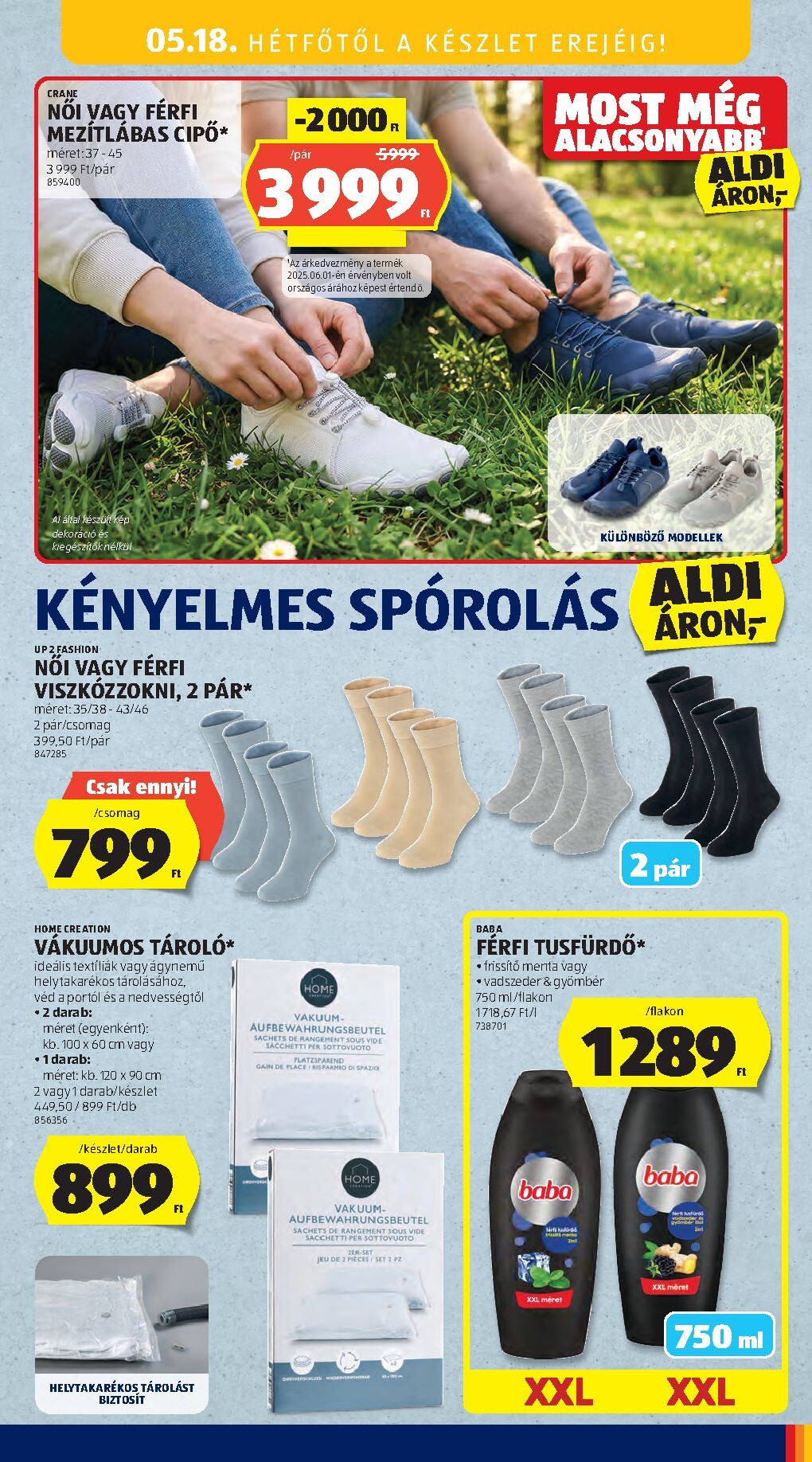 aldi - Aldi - Középső sor termékei hirdetmény a következő hétre csütörtöktől 2026.05.14.-tól szerdától 2026.05.20.-ig - page: 13