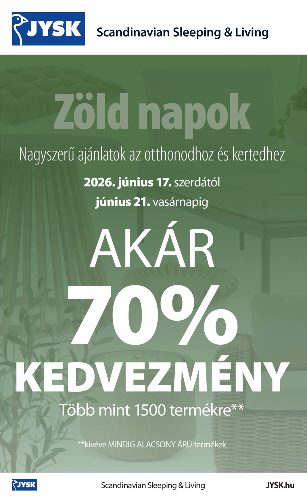 jysk - Aktuális JYSK szórólap érvényes szerdától 2026.06.17.-től vasárnaptól 2026.06.21.-ig - page: 1