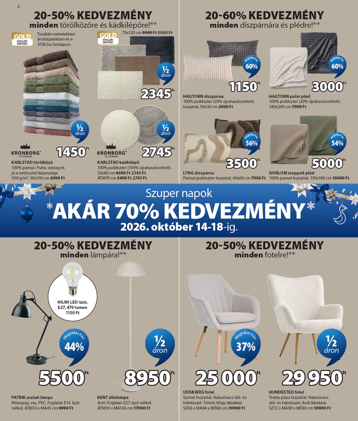 jysk - Aktuális JYSK szórólap érvényes szerdától 2026.10.14.-től vasárnaptól 2026.11.29.-ig - page: 3