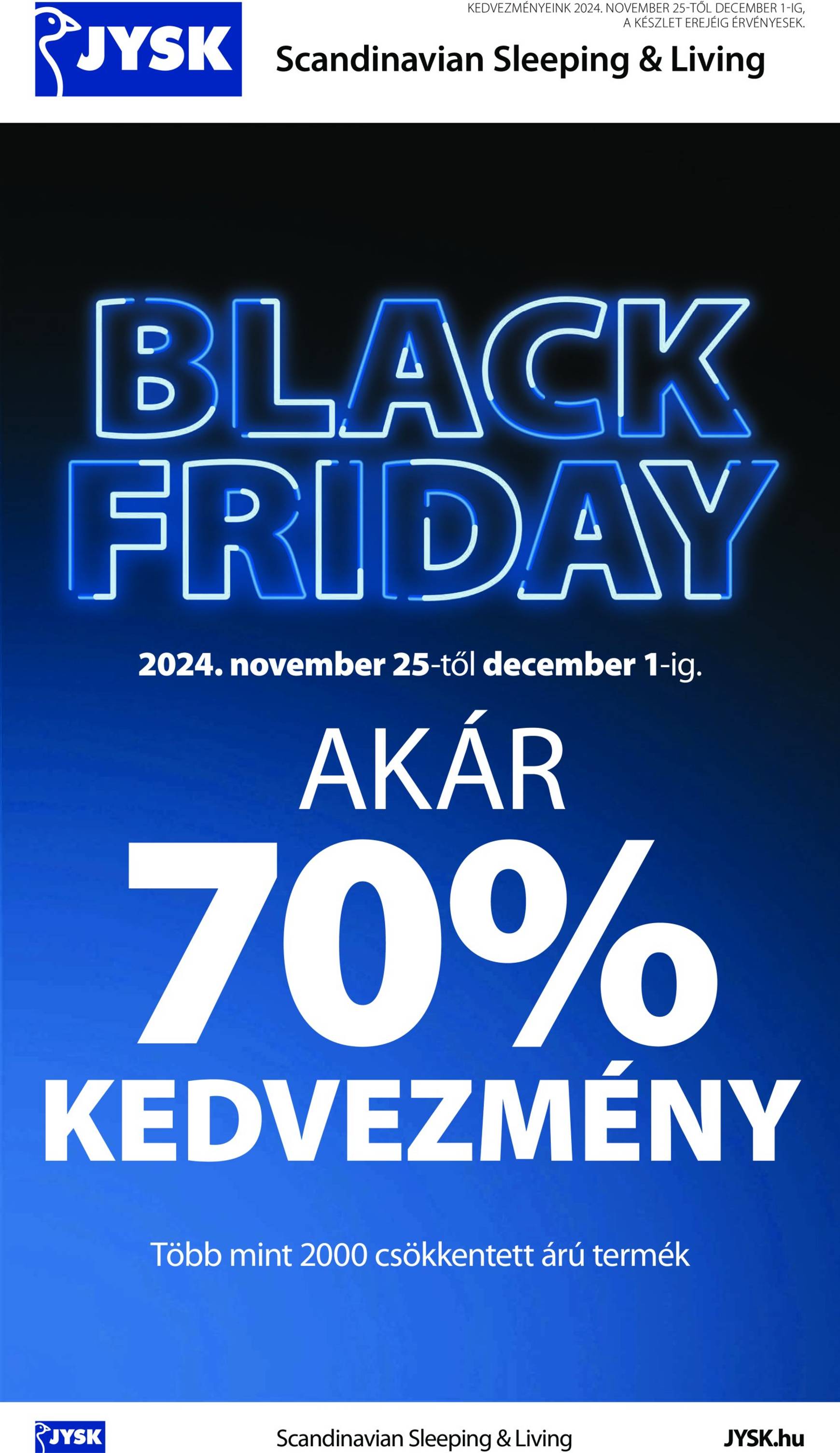 jysk - JYSK - Black Friday akciós újság, érvényes 11.25. - 12.01.