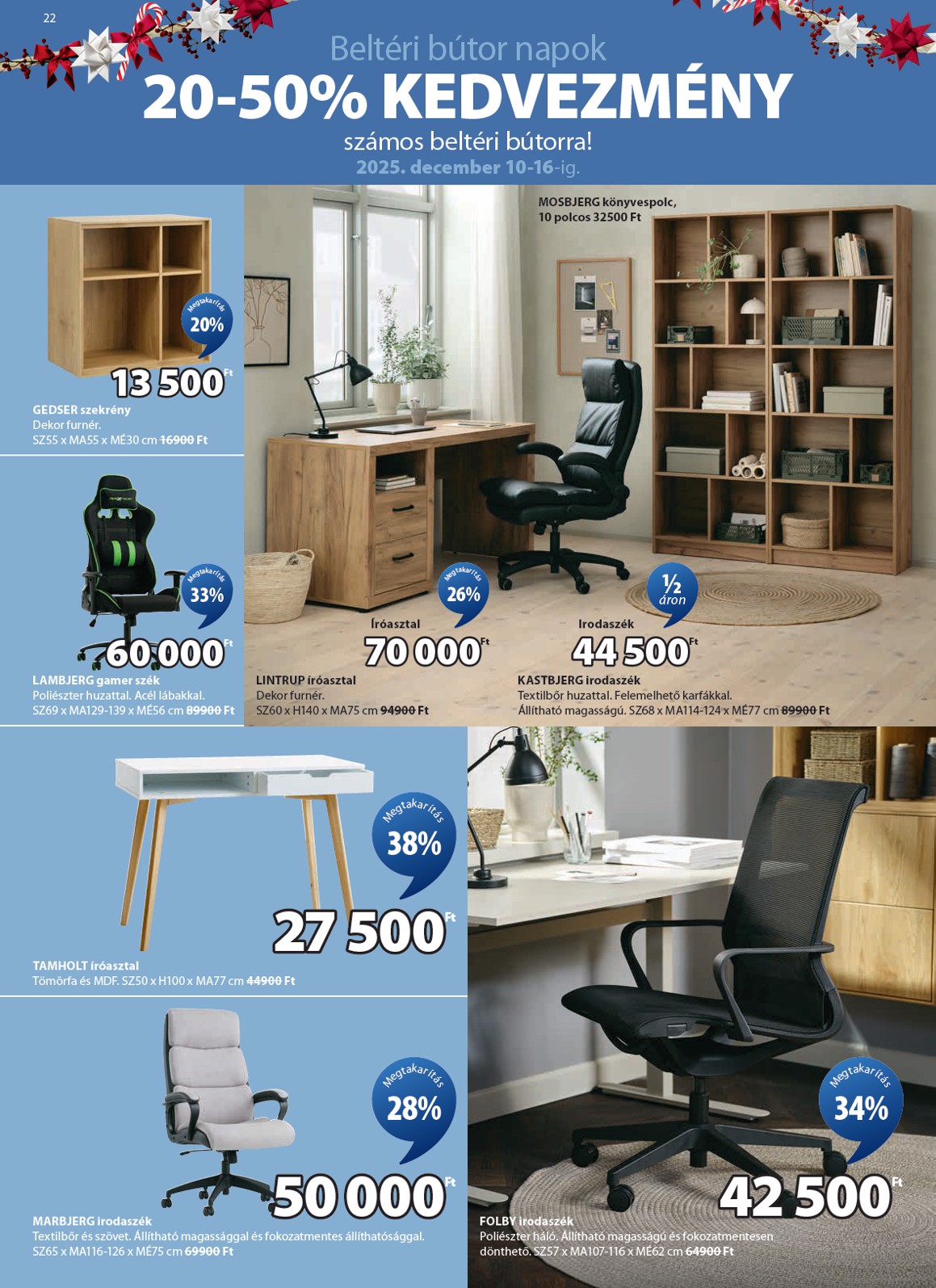 jysk - JYSK akciós újság, érvényes 12.10. - 12.30. - page: 22