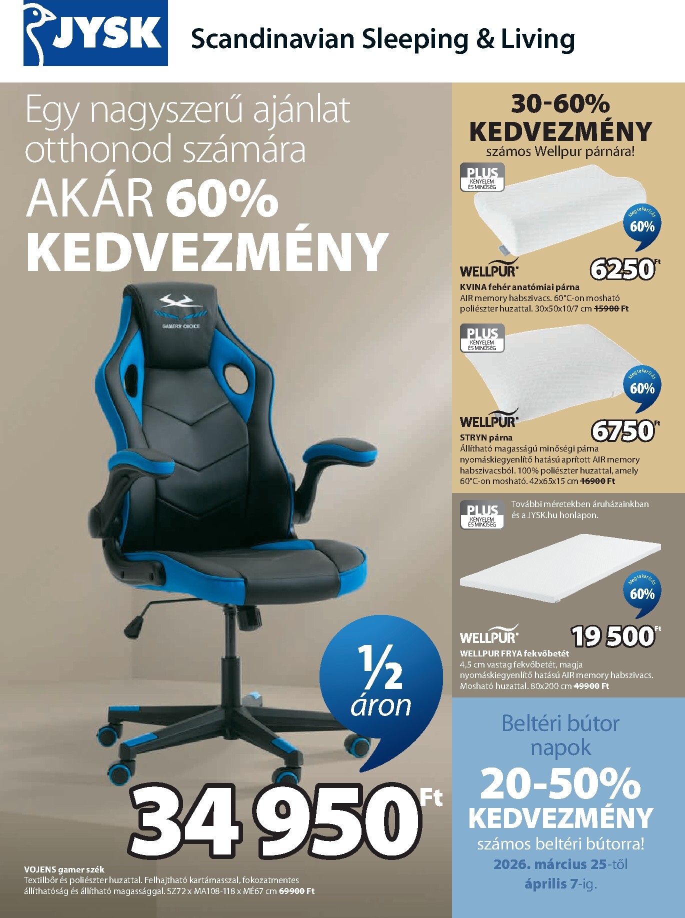 jysk - JYSK akciós újság, érvényes 2026.03.25. - 2026.04.07.