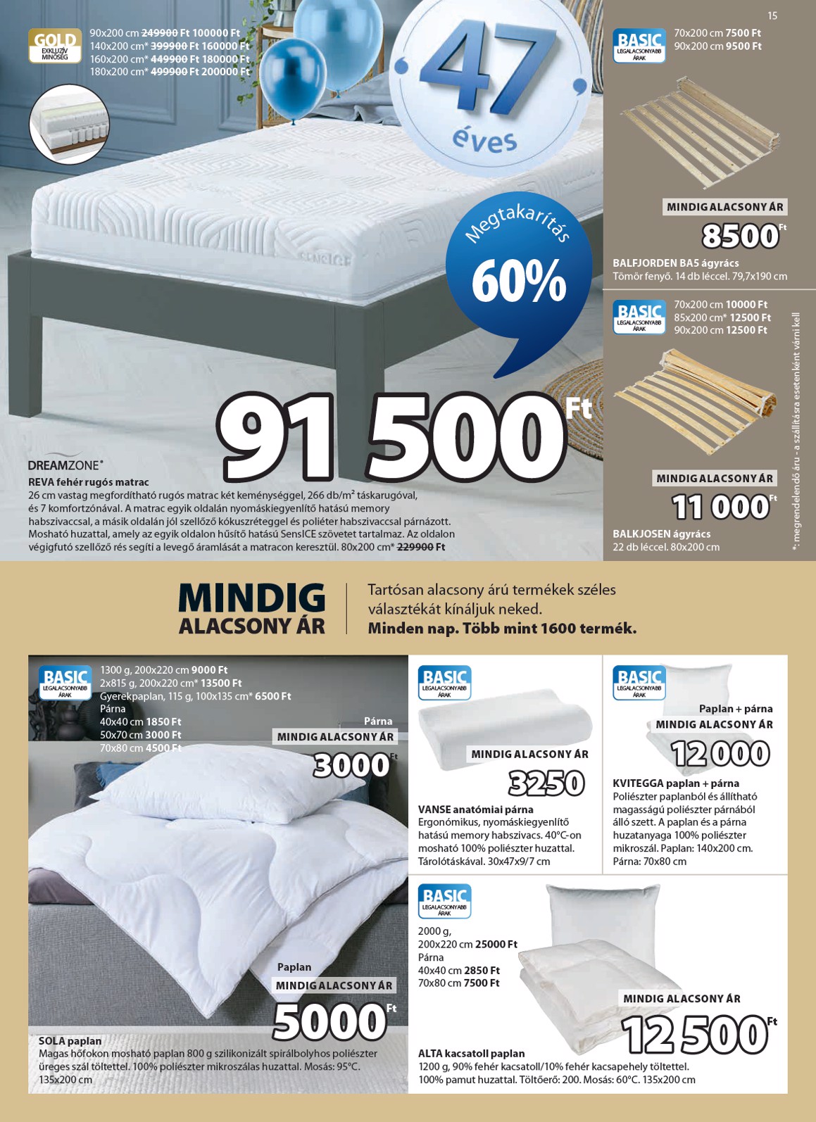 jysk - Aktuális JYSK szórólap érvényes szerdától 2026.04.08.-től vasárnaptól 2026.05.17.-ig - page: 15