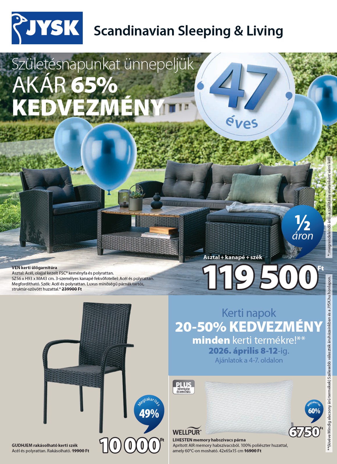 jysk - Aktuális JYSK szórólap érvényes szerdától 2026.04.08.-től vasárnaptól 2026.05.17.-ig