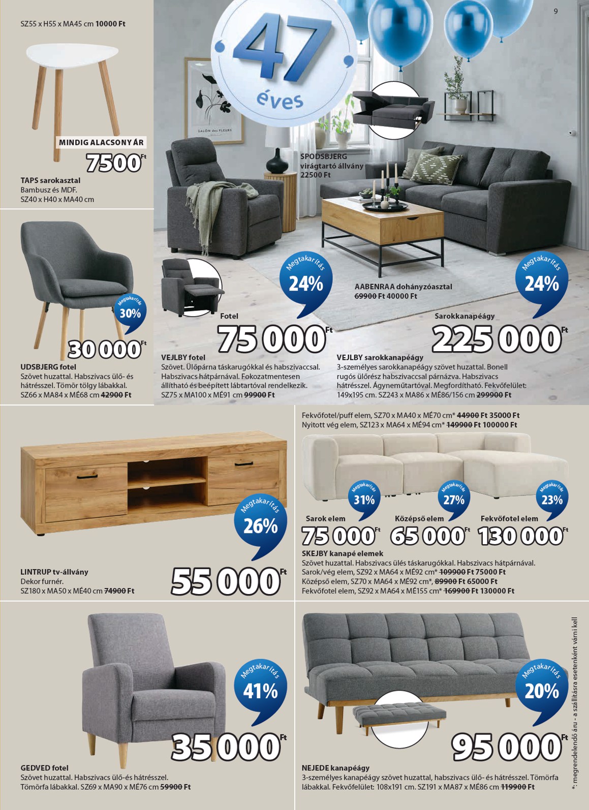 jysk - Aktuális JYSK szórólap érvényes szerdától 2026.04.08.-től vasárnaptól 2026.05.17.-ig - page: 9