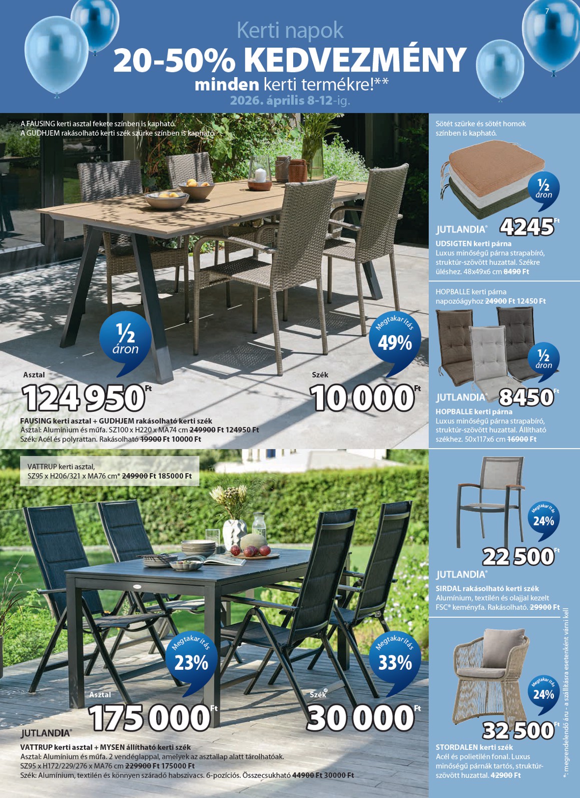 jysk - Aktuális JYSK szórólap érvényes szerdától 2026.04.08.-től vasárnaptól 2026.05.17.-ig - page: 7