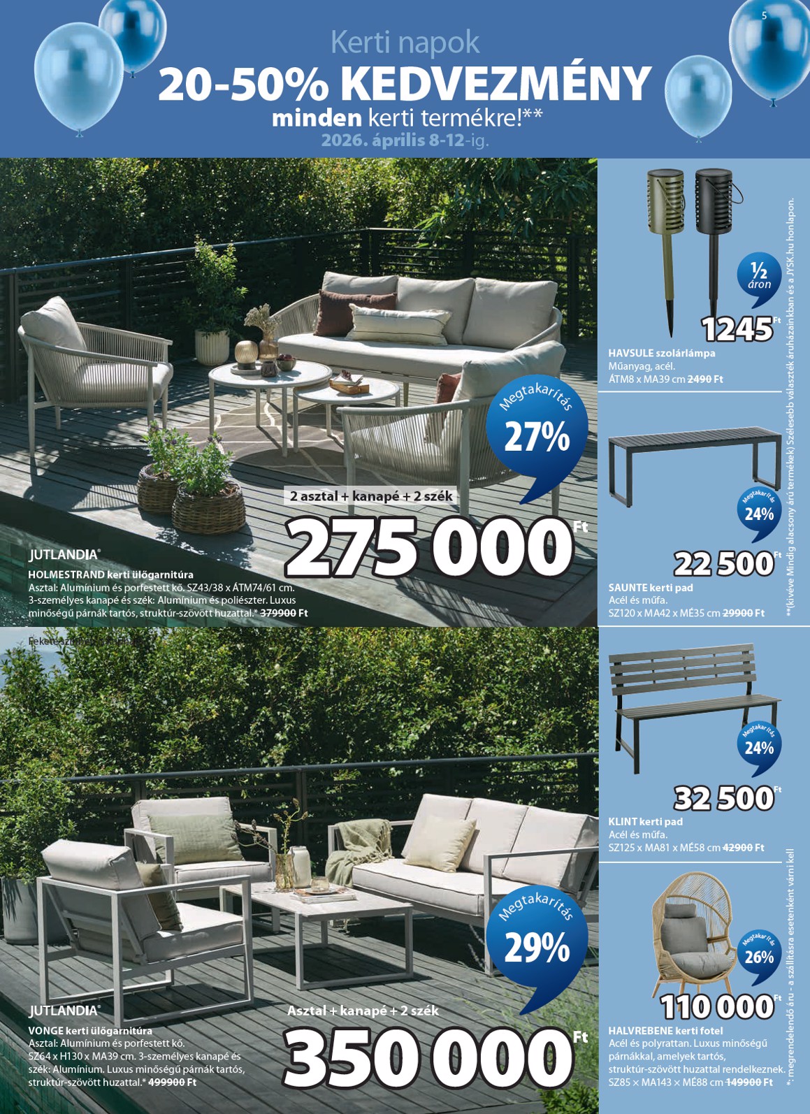 jysk - Aktuális JYSK szórólap érvényes szerdától 2026.04.08.-től vasárnaptól 2026.05.17.-ig - page: 5