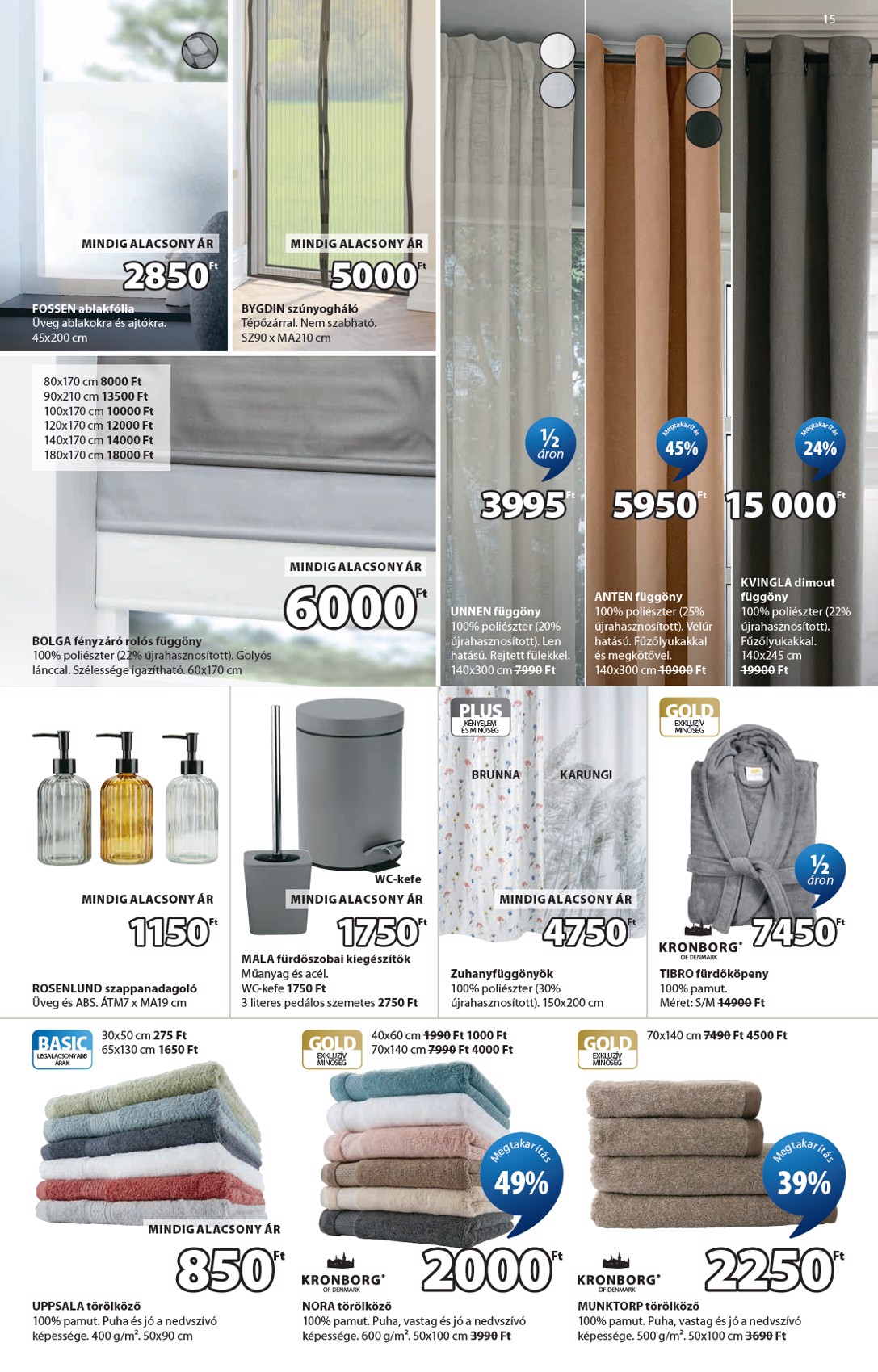 jysk - Aktuális JYSK szórólap érvényes szerdától 2026.04.15.-től vasárnaptól 2026.05.17.-ig - page: 15