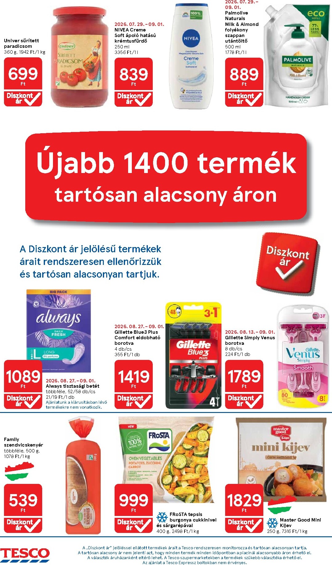 tesco - A jövőbeli Tesco akciós újság csütörtöktől 2026.08.27.-tól szerdától 2026.09.02.-ig érvényes. - page: 4