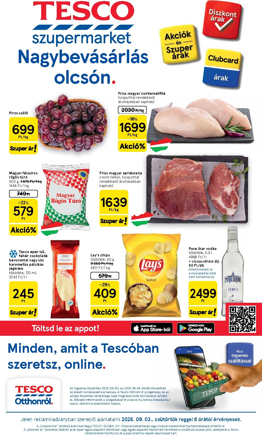 tesco - A jövőbeli Tesco szupermarket akciós újság csütörtöktől 2026.09.03.-tól szerdától 2026.09.09.-ig érvényes. - page: 1