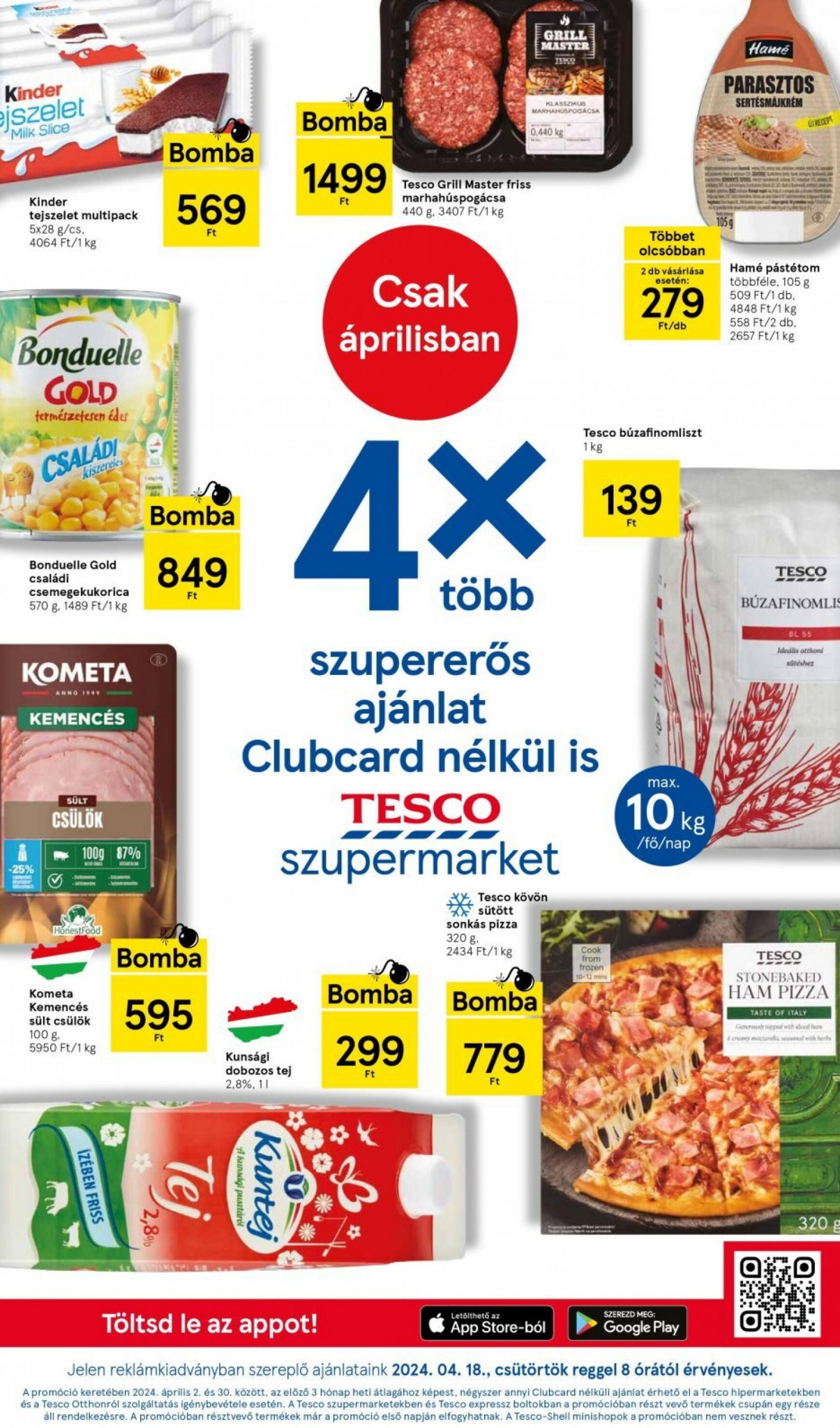 tesco - Aktuális újság Tesco szupermarket 04.18. - 04.24. - page: 1