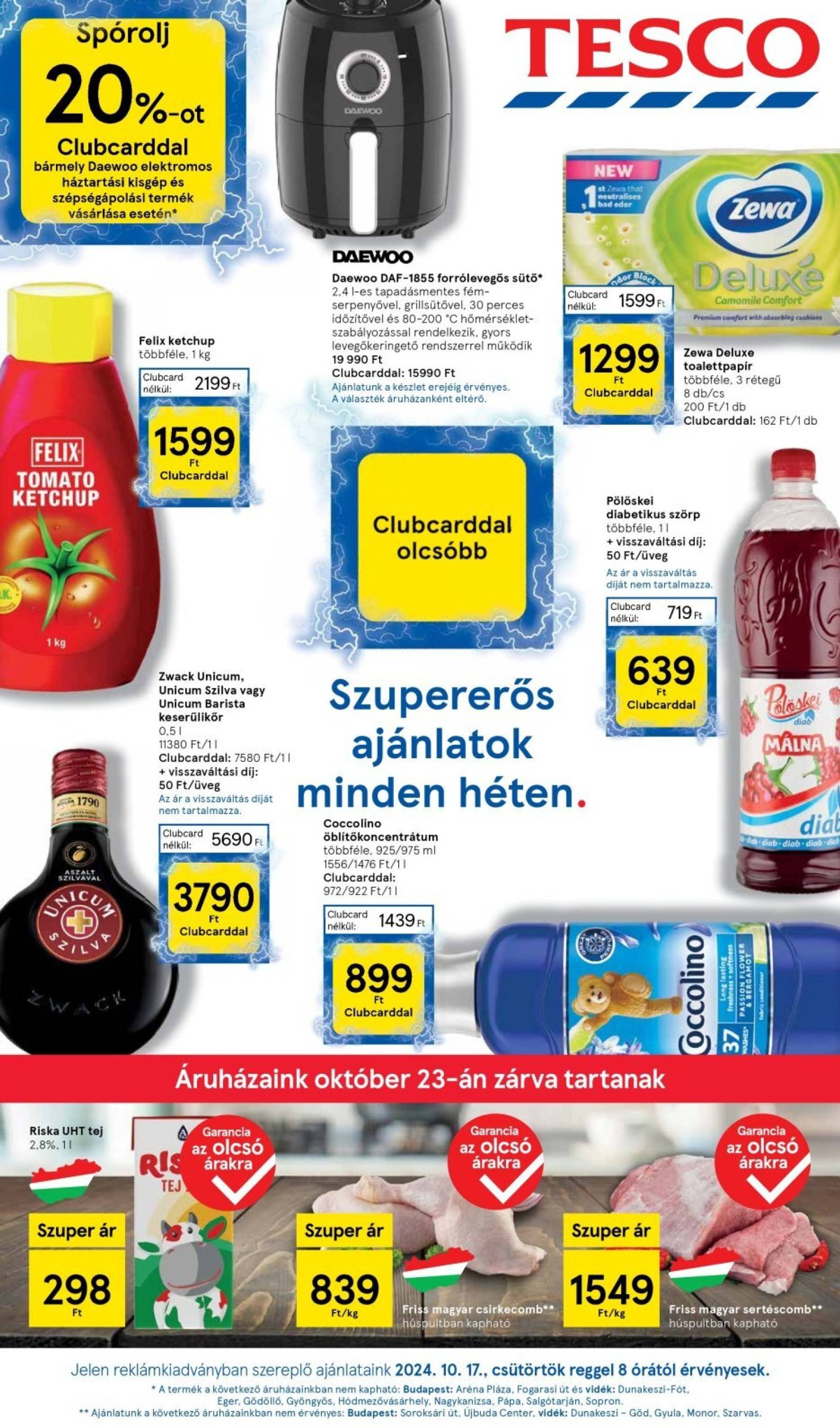 tesco - Tesco akciós újság, érvényes 10.17. - 10.23.