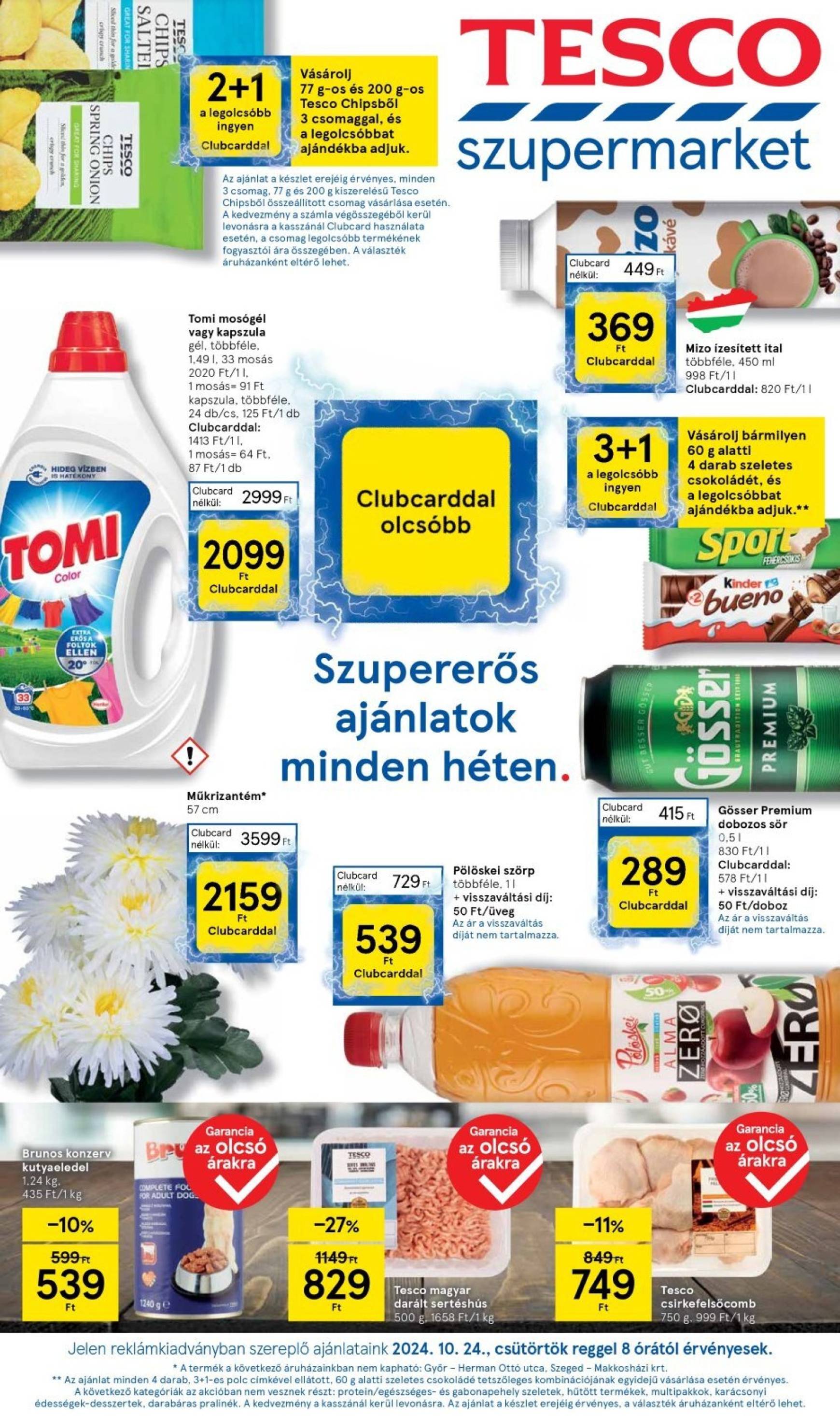 tesco - Tesco Szupermarket akciós újság, érvényes 10.24. - 10.30.