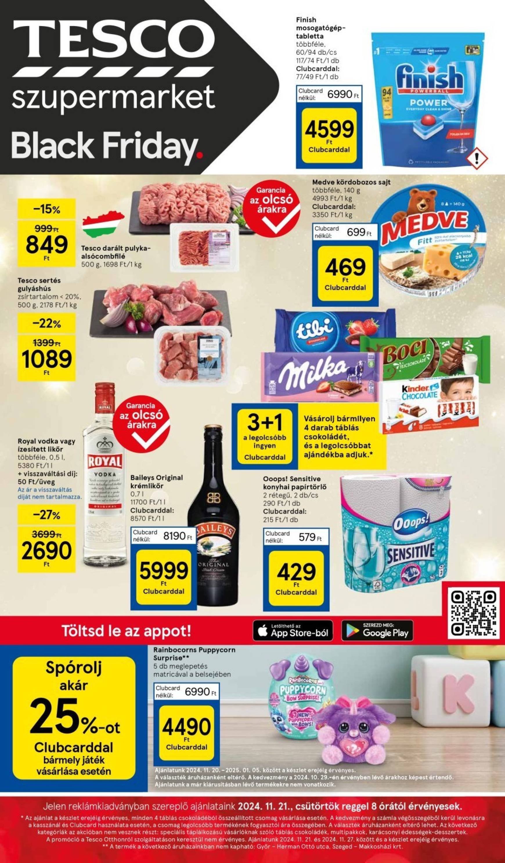 tesco - Tesco Szupermarket - Black Friday akciós újság, érvényes 11.21. - 11.27.