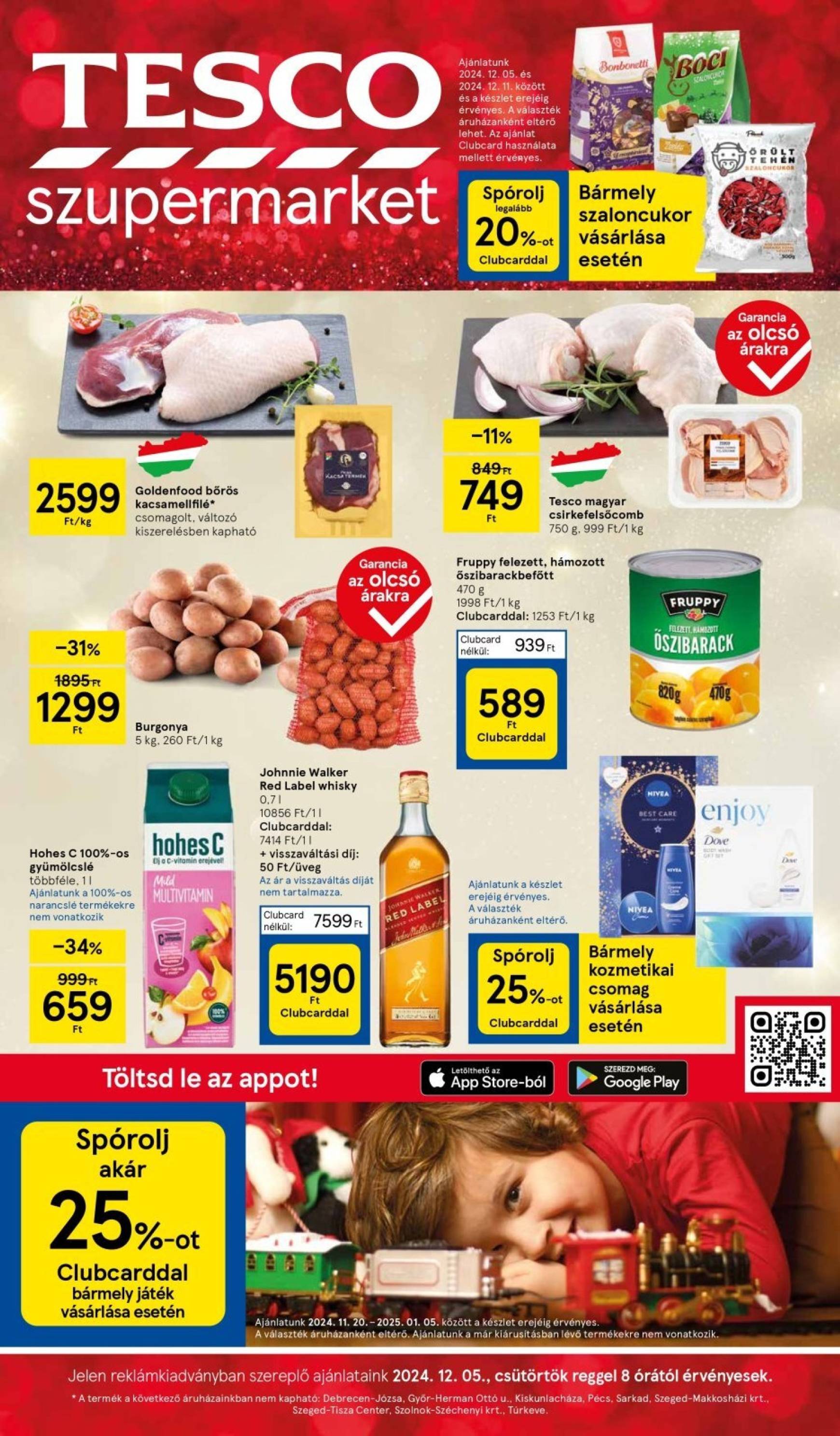 tesco - Tesco Szupermarket akciós újság, érvényes 12.05. - 12.11.