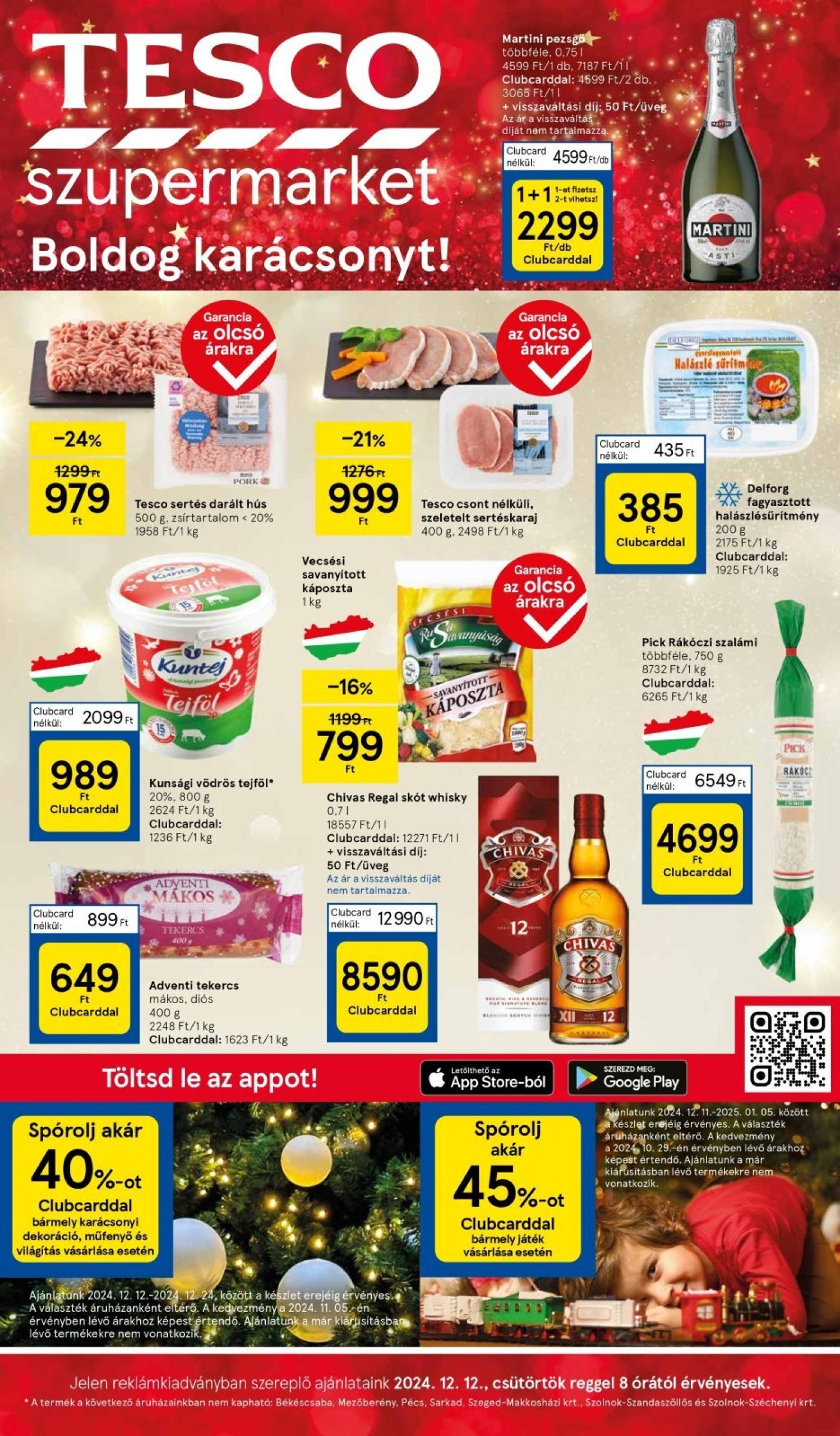 tesco - Tesco Szupermarket akciós újság, érvényes 12.12. - 12.18.