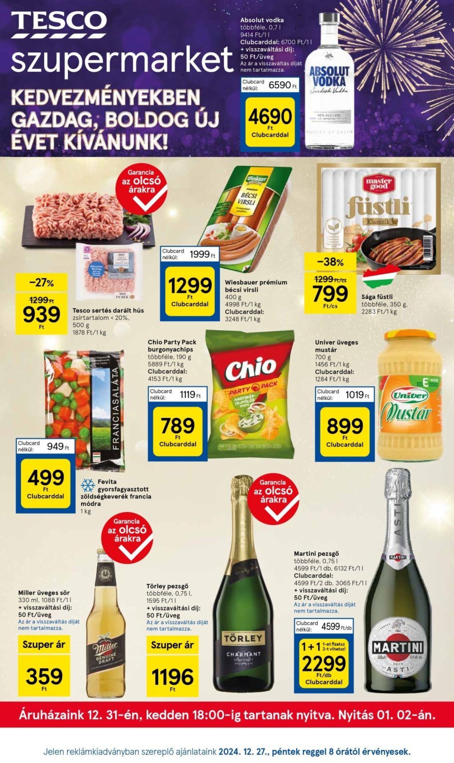 tesco - Tesco Szupermarket akciós újság, érvényes 12.27. - 01.01.