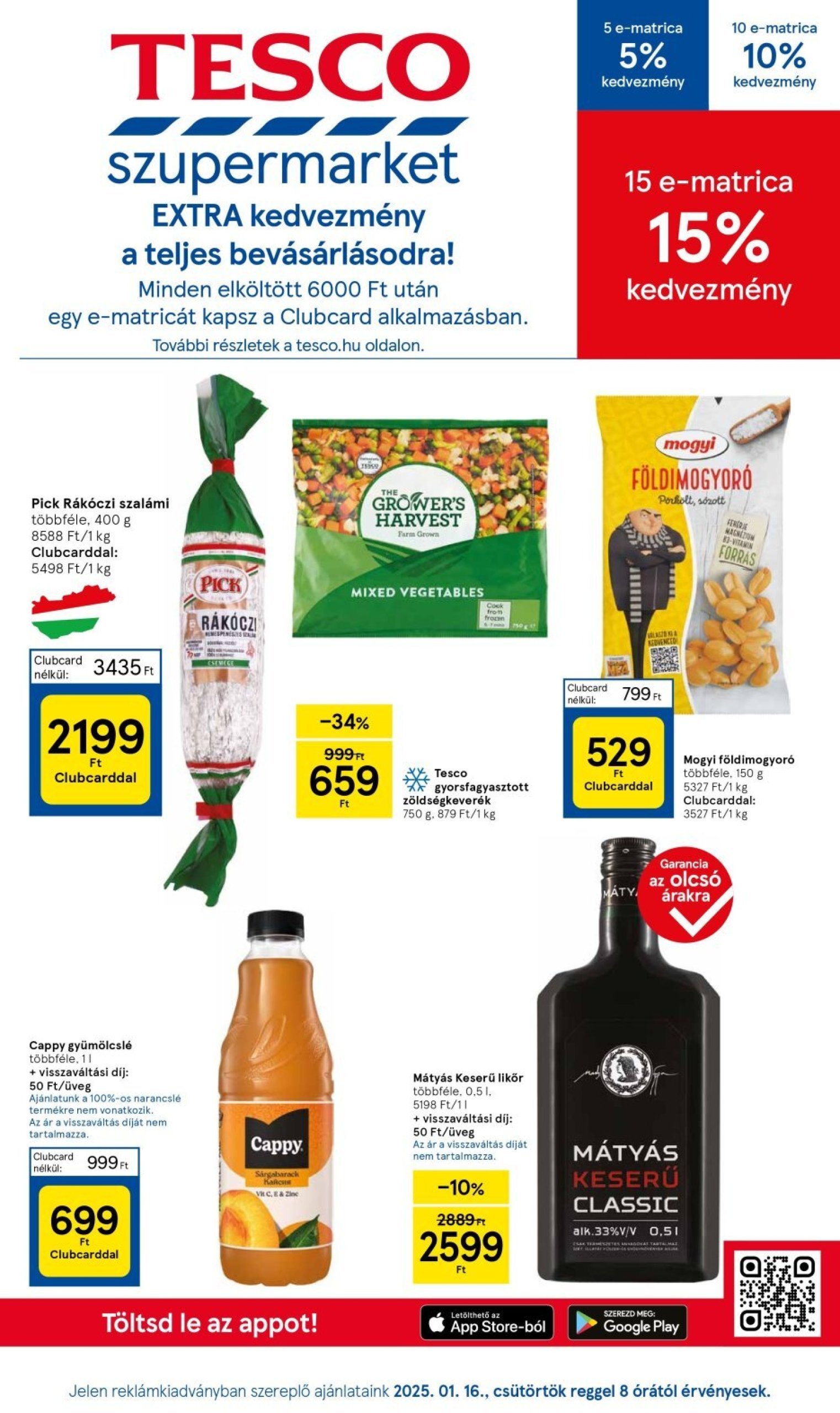 tesco - Tesco Szupermarket akciós újság, érvényes 01.16. - 01.22.