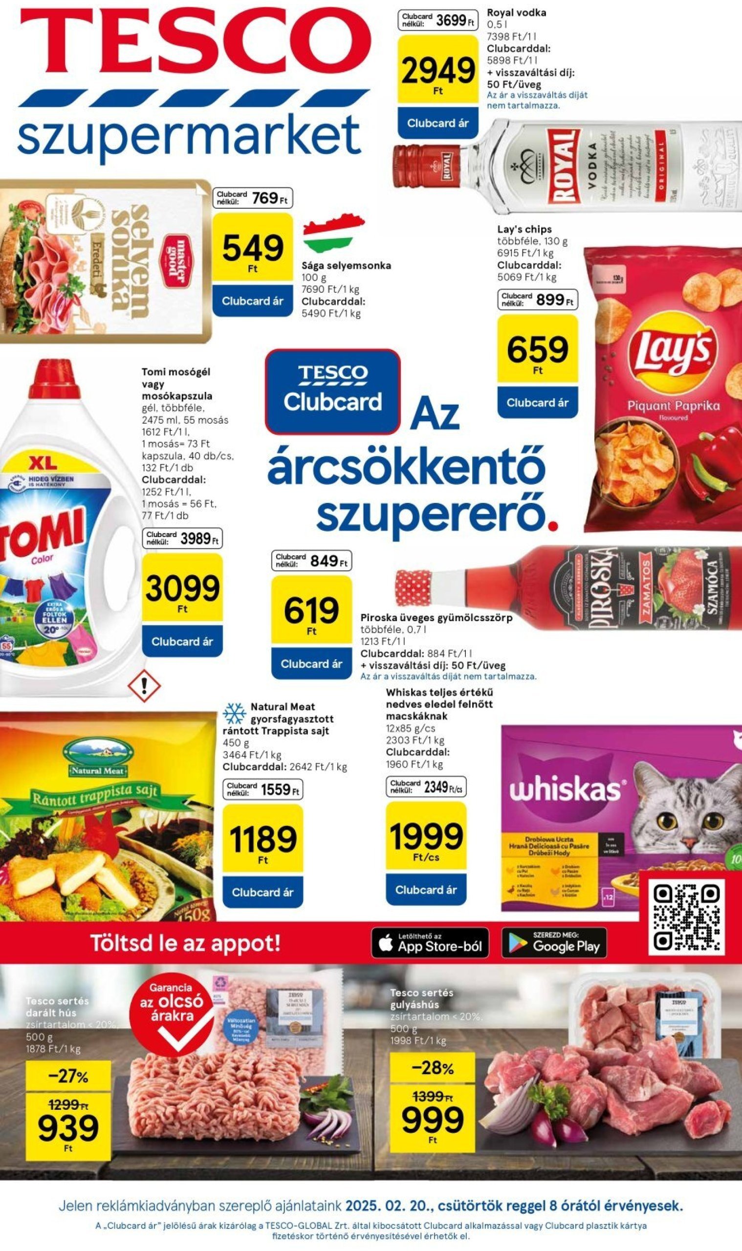 tesco - Tesco Szupermarket akciós újság, érvényes 02.20. - 02.26.