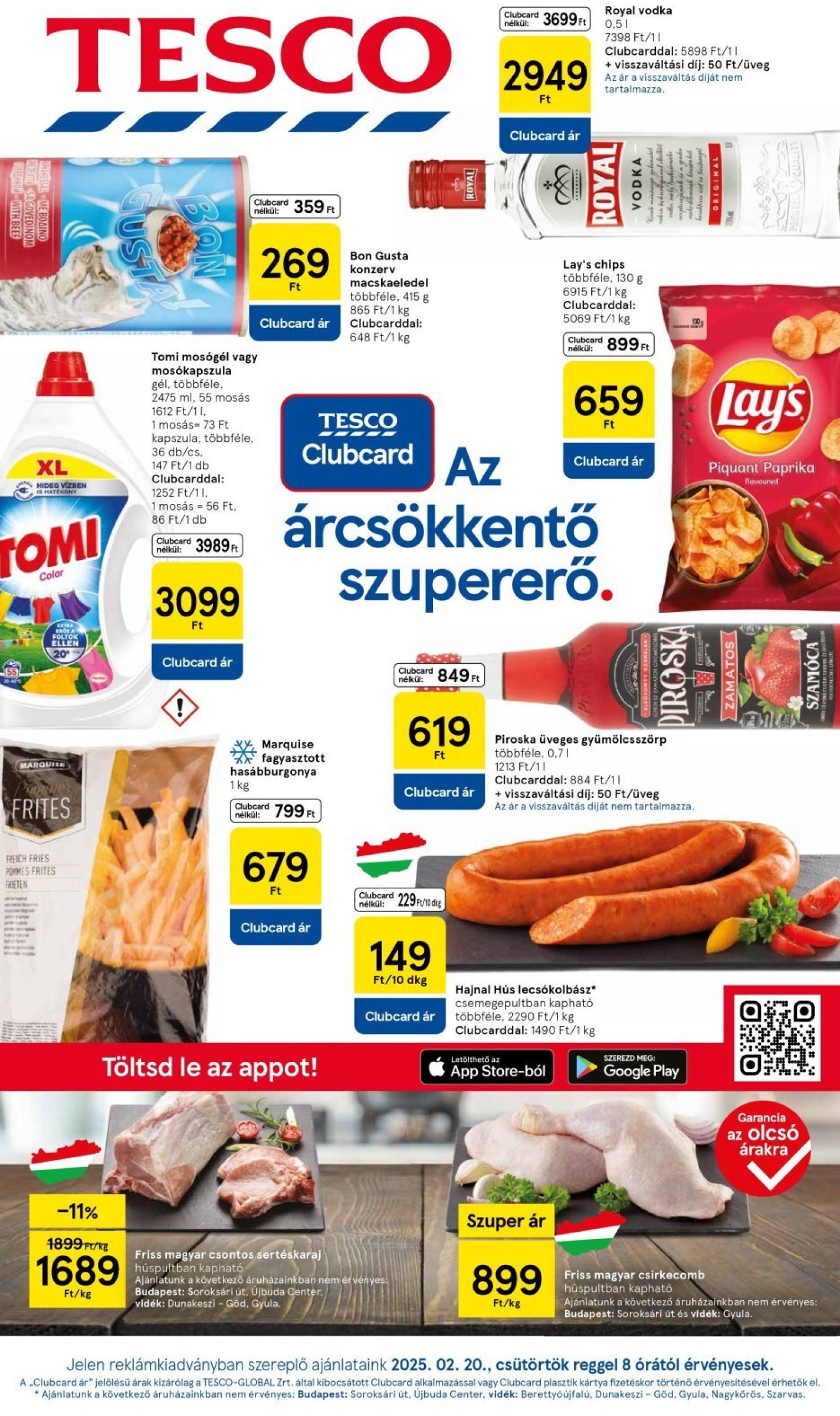 tesco - Tesco akciós újság, érvényes 02.20. - 02.26. - page: 1