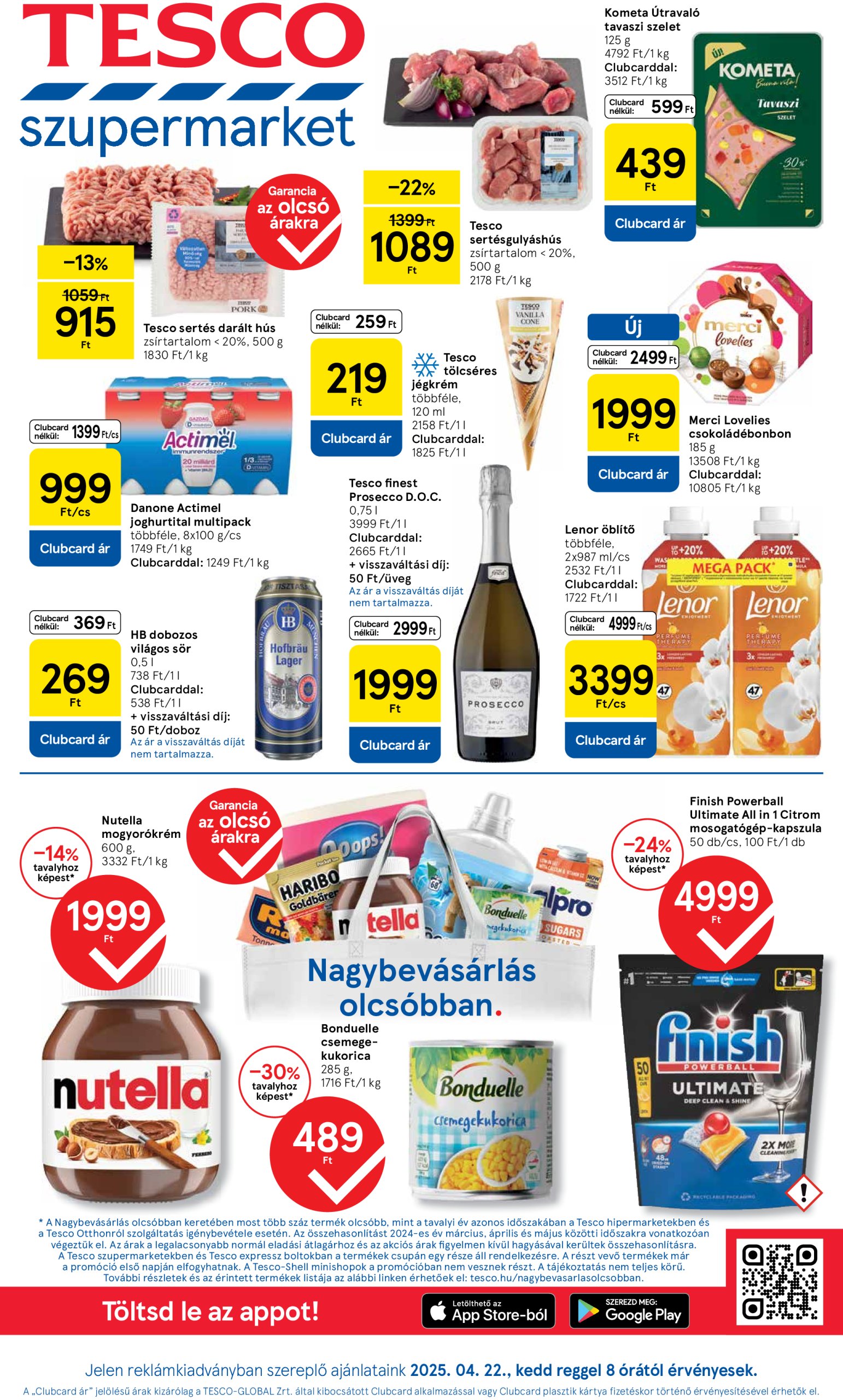 tesco - Tesco szupermarket akciós újság, érvényes 04.22. - 04.28.