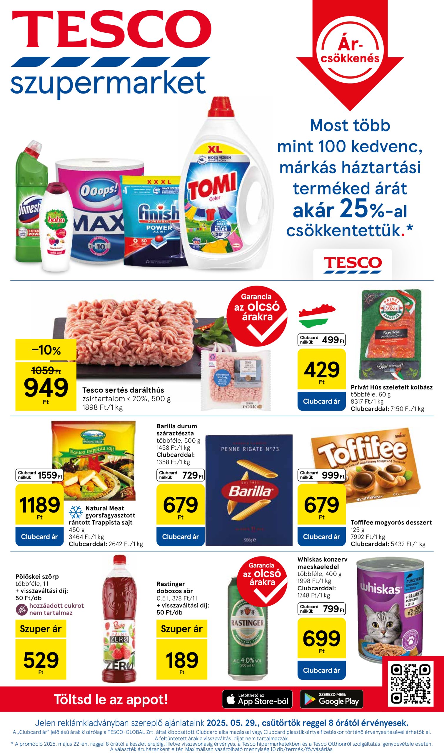 tesco - Tesco szupermarket akciós újság, érvényes 05.29. - 06.02. - page: 1