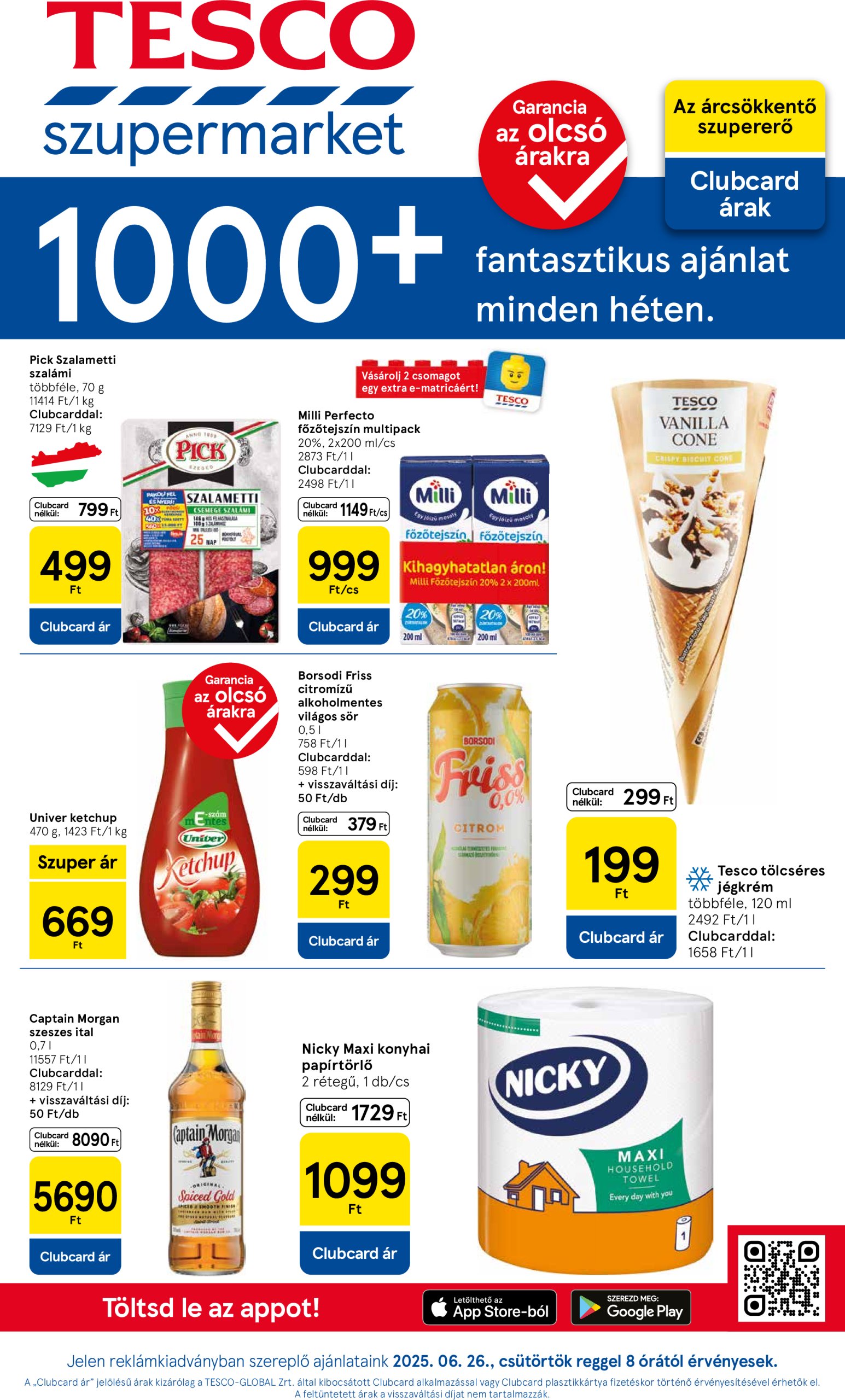tesco - Tesco szupermarket akciós újság, érvényes 06.26. - 07.02.