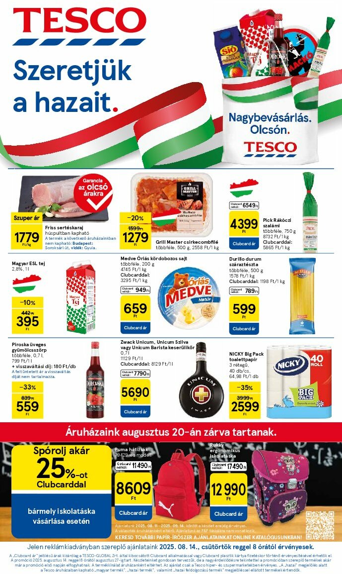 tesco - Tesco akciós újság, érvényes 08.14. - 08.20.