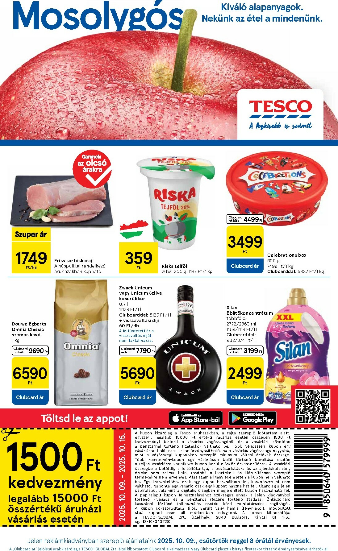tesco - Tesco Szupermarket akciós újság, érvényes 10.09. - 10.15. - page: 1