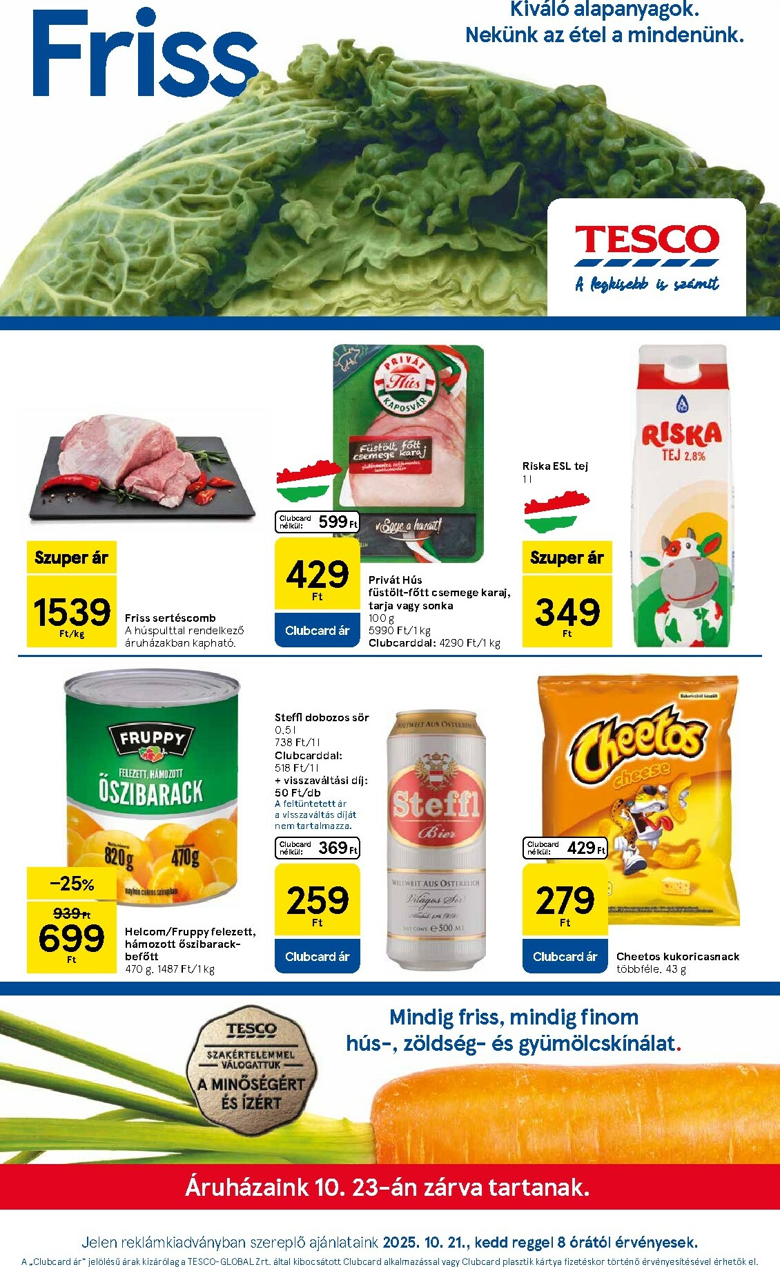 tesco - Tesco Szupermarket akciós újság, érvényes 10.23. - 10.29.