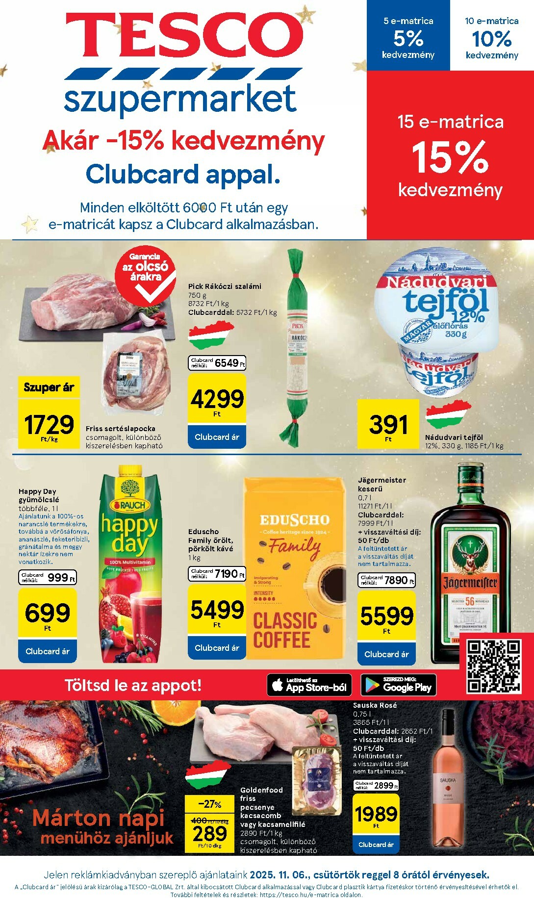 tesco - Tesco szupermarket akciós újság, érvényes 11.06. - 11.12. - page: 1