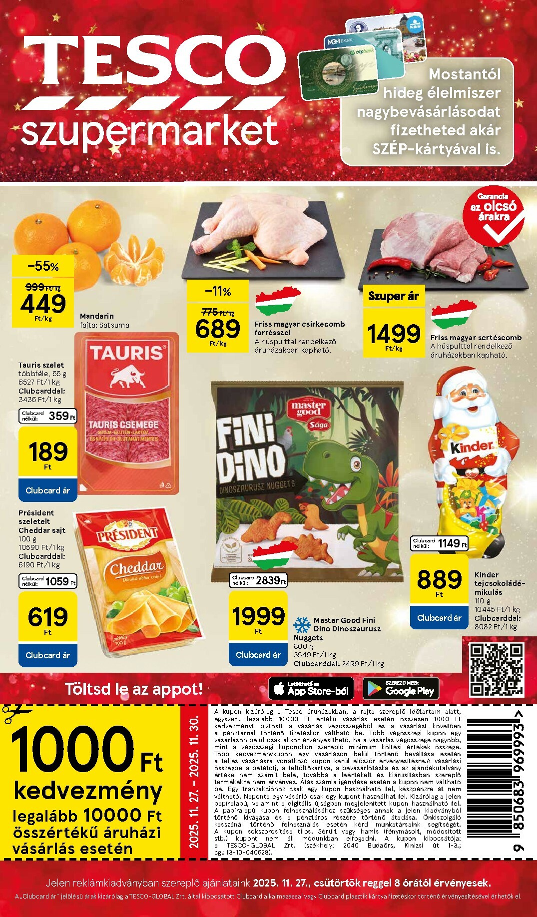 tesco - Tesco szupermarket akciós újság, érvényes 11.27. - 12.03.