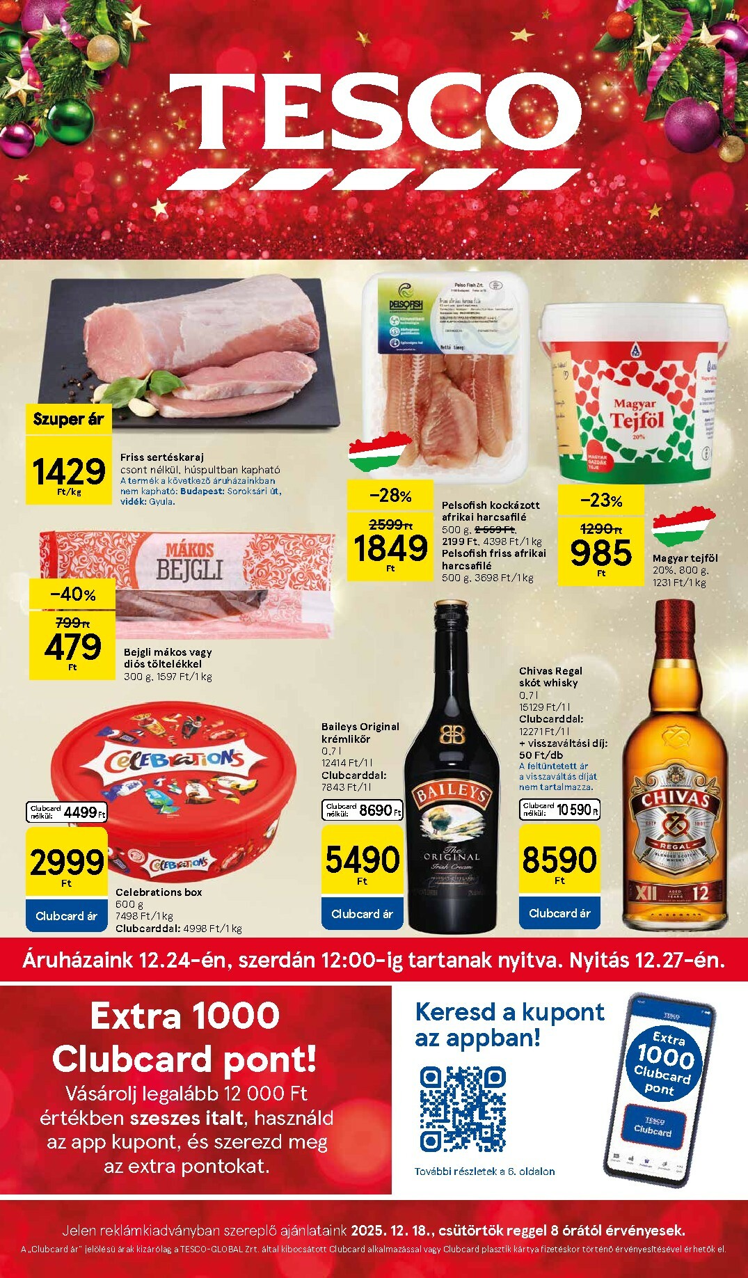 tesco - Tesco akciós újság, érvényes 12.18. - 12.24.