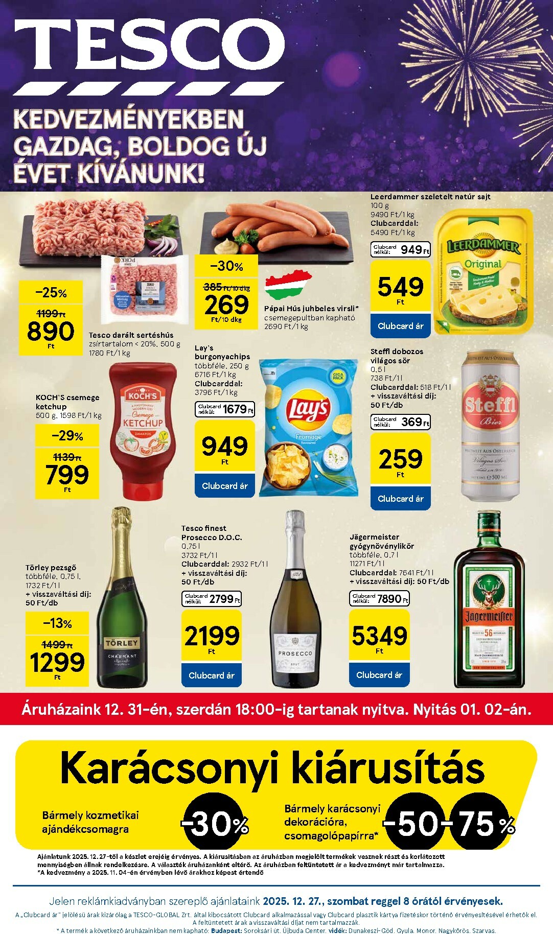 tesco - Tesco akciós újság, érvényes 12.27. - 12.31.