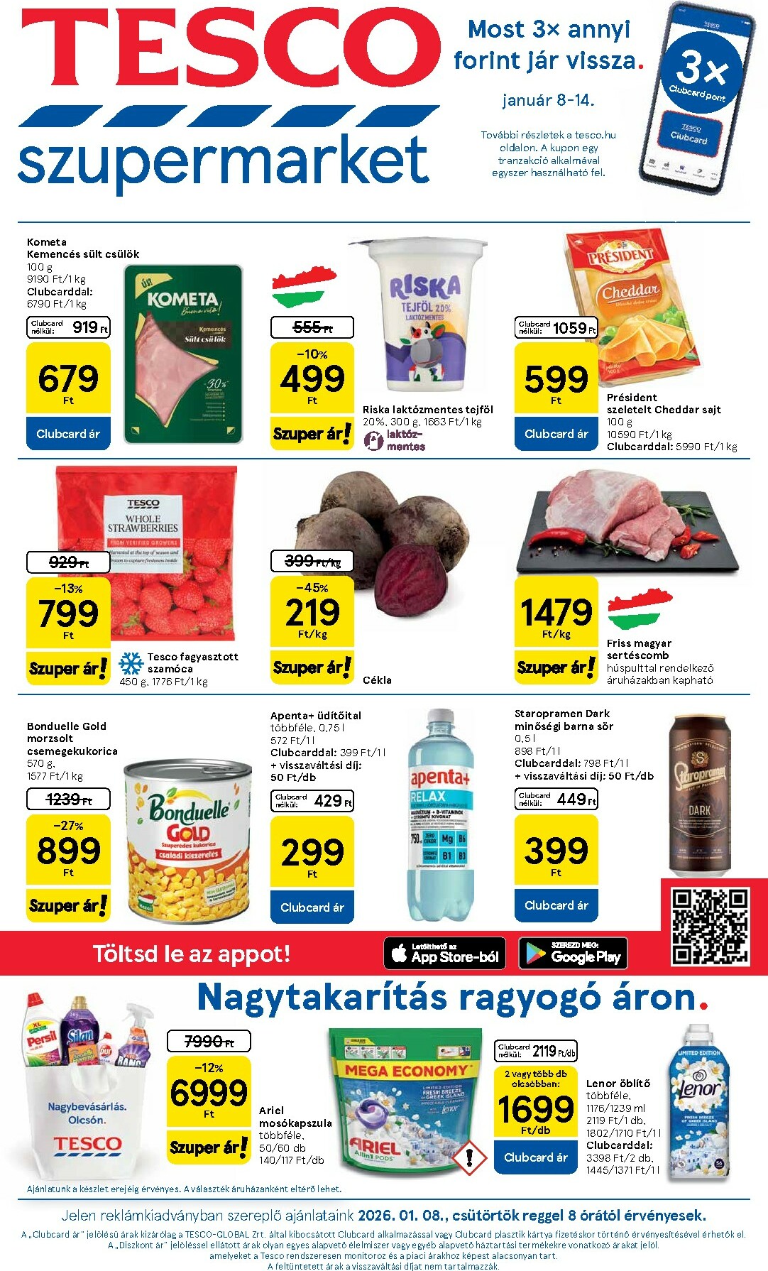tesco - Tesco szupermarket akciós újság, érvényes 01.08. - 01.14.