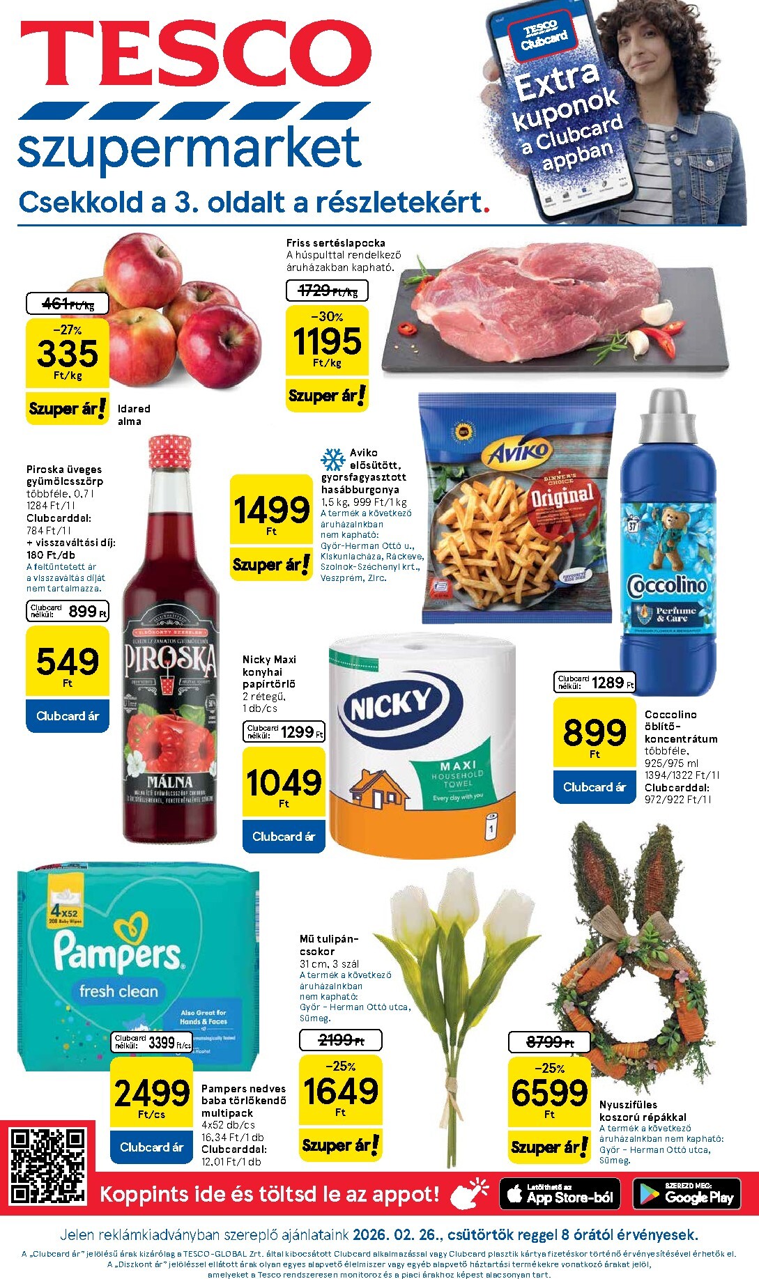 tesco - Tesco szupermarket akciós újság, érvényes 2026.02.26. - 2026.03.04.