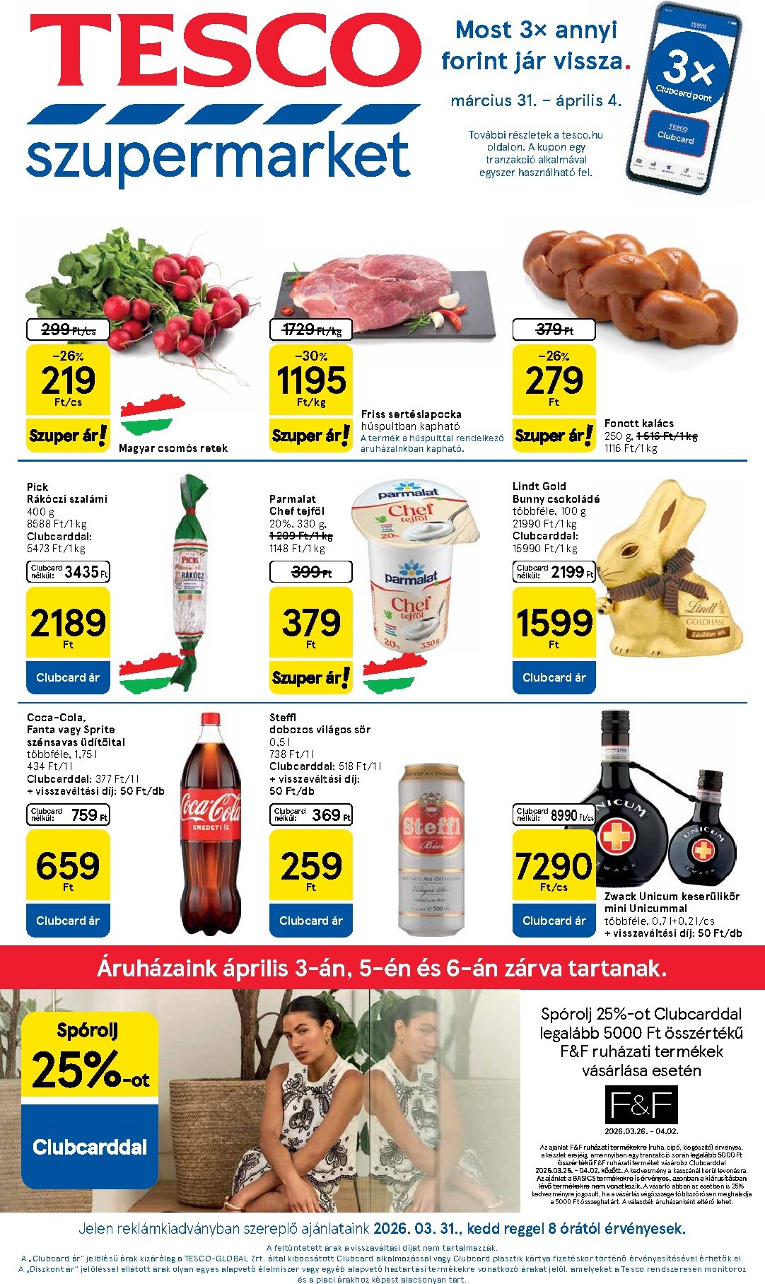 tesco - Tesco szupermarket akciós újság, érvényes 2026.03.31. - 2026.04.06.