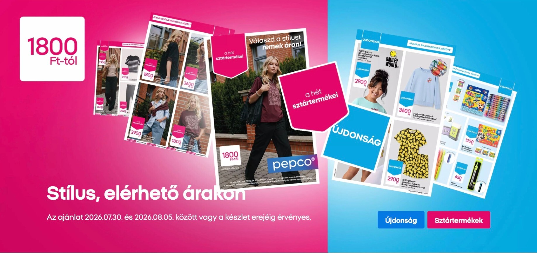 pepco - Aktuális Pepco szórólap érvényes csütörtöktől 2026.07.30.-től szerdától 2026.08.05.-ig - page: 1