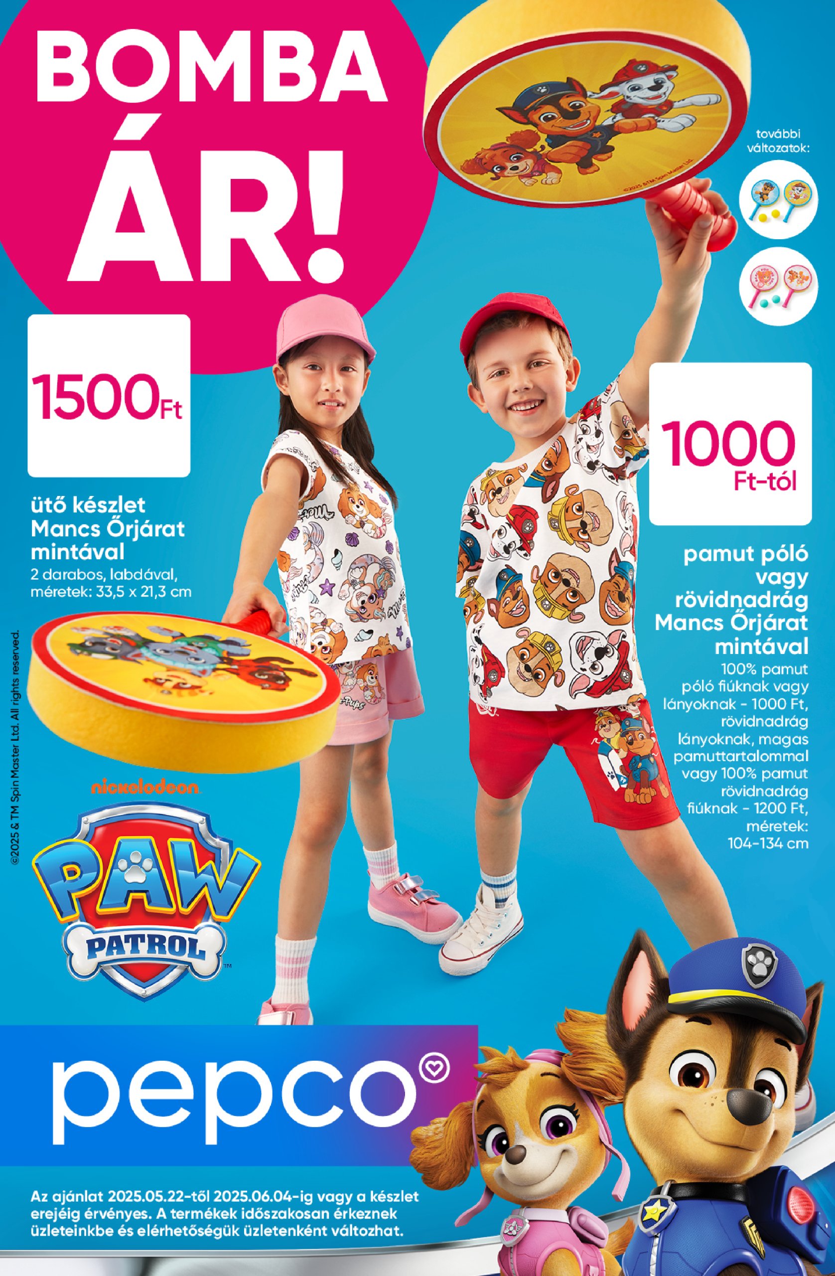 pepco - Pepco - Paw Patrol akciós újság, érvényes 05.22. - 06.04. - page: 1