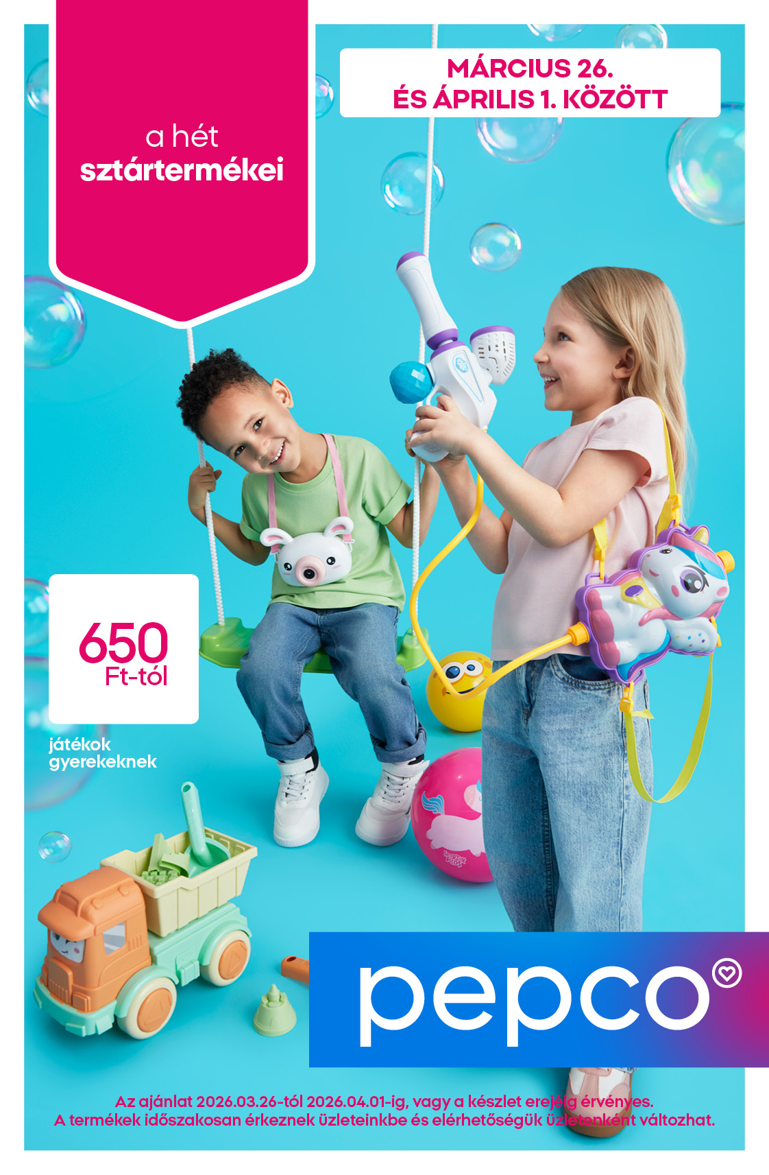 pepco - Pepco - Játékok gyerekeknek akciós újság, érvényes 2026.03.26. - 2026.04.01.