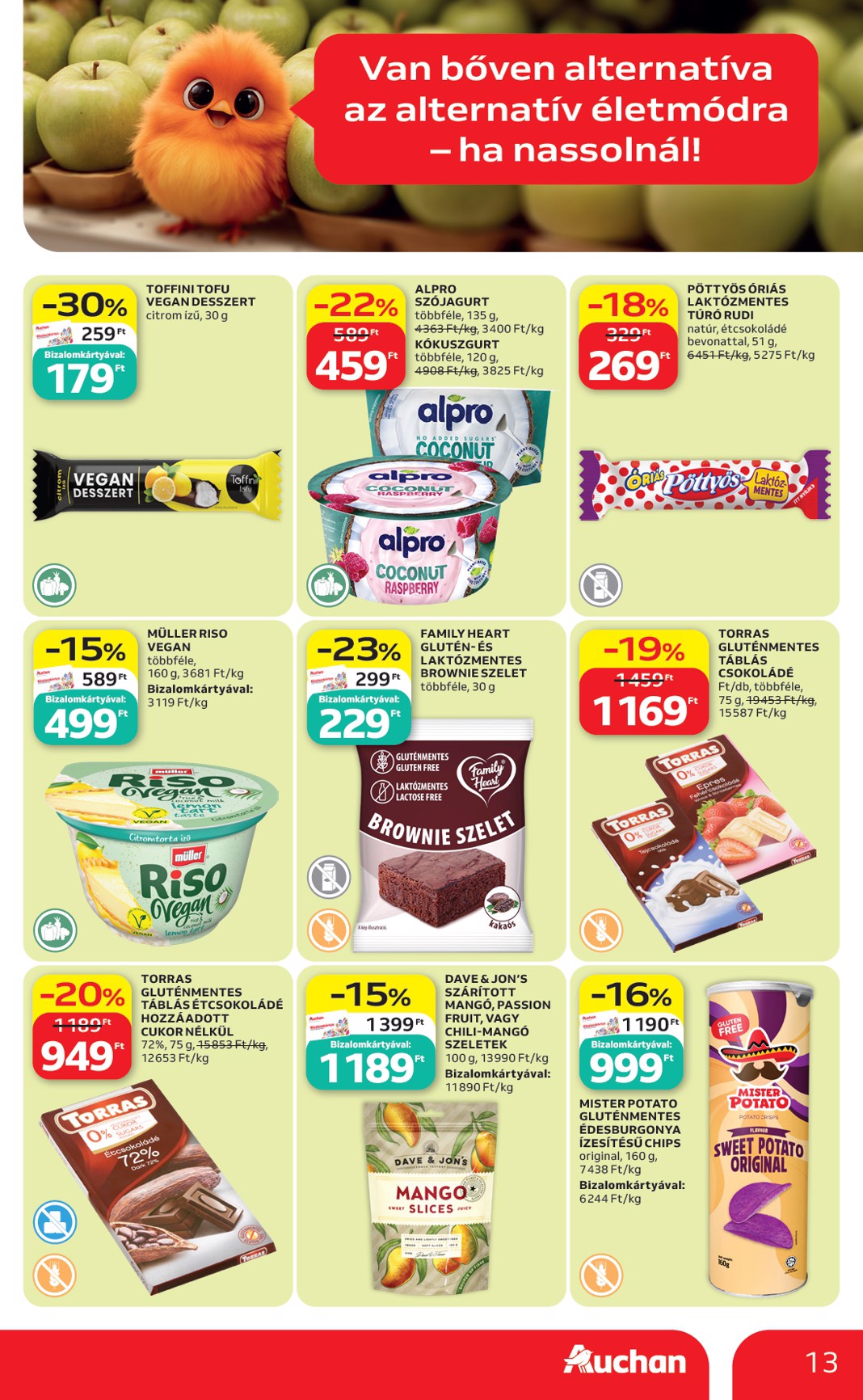 auchan - A jövőbeli Auchan Hipermarket akciós újság csütörtöktől 2026.05.21.-tól szerdától 2026.05.27.-ig érvényes. - page: 13